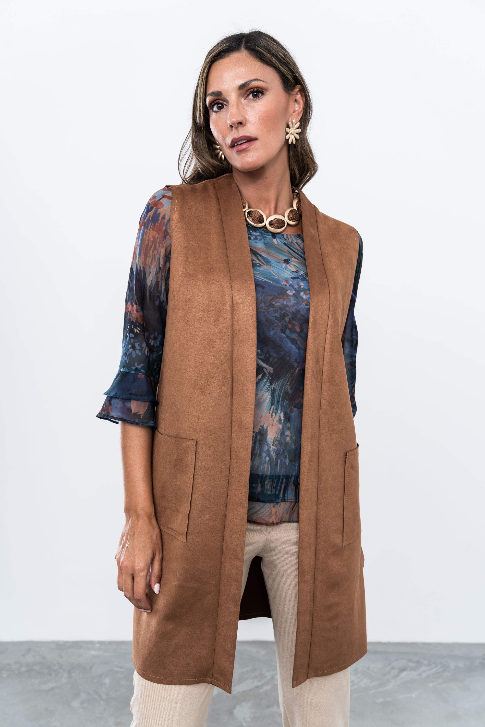 BLUSA DOBLE CAPA FLORAL