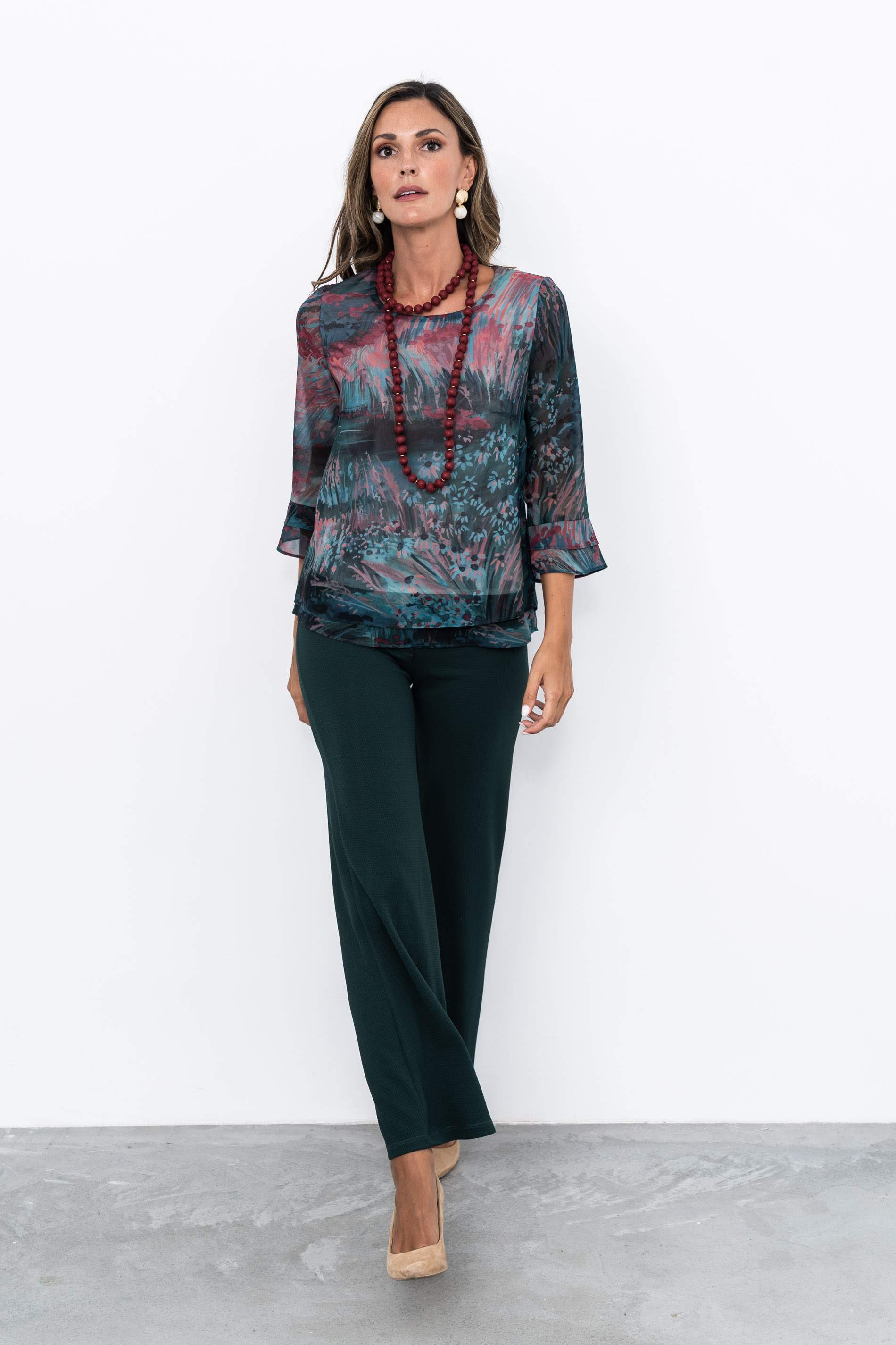 BLUSA DOBLE CAPA FLORAL