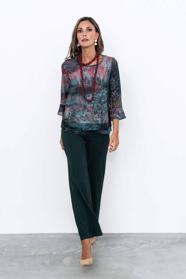 BLUSA DOBLE CAPA FLORAL