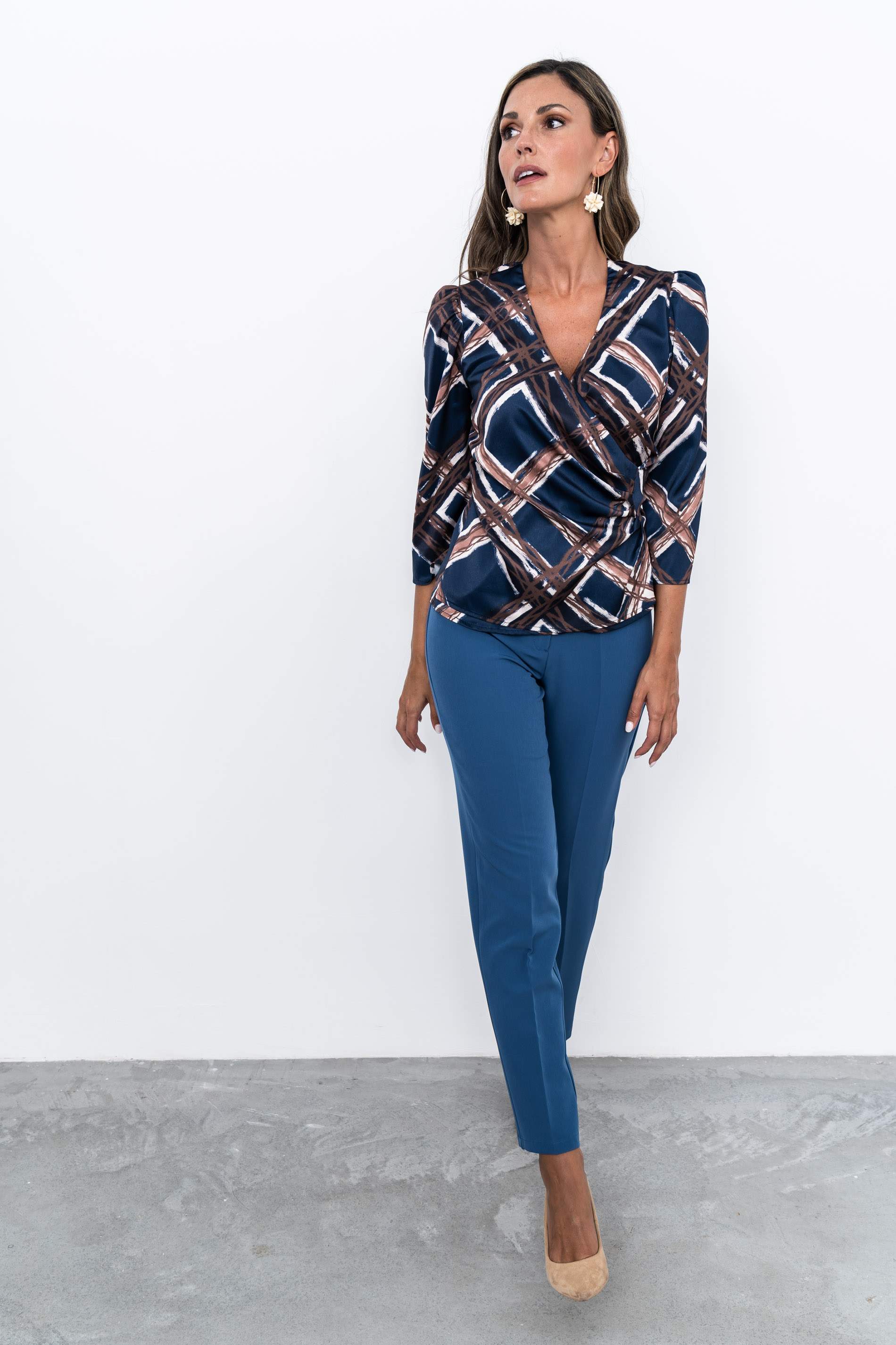 BLUSA RECOGIDO SATINADA