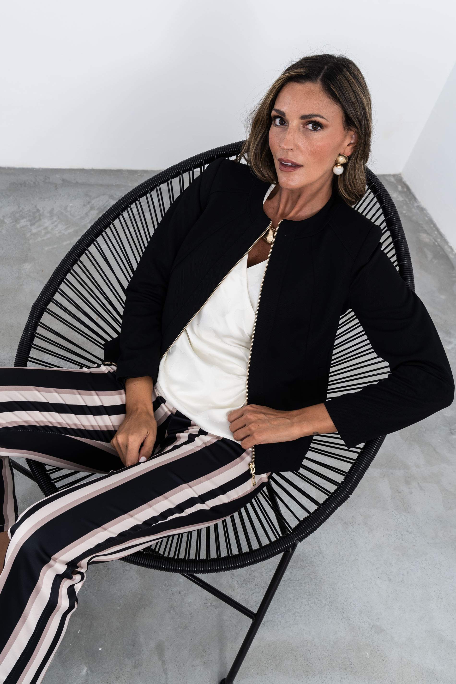 BLUSA RECOGIDO LATERAL JACQUARD