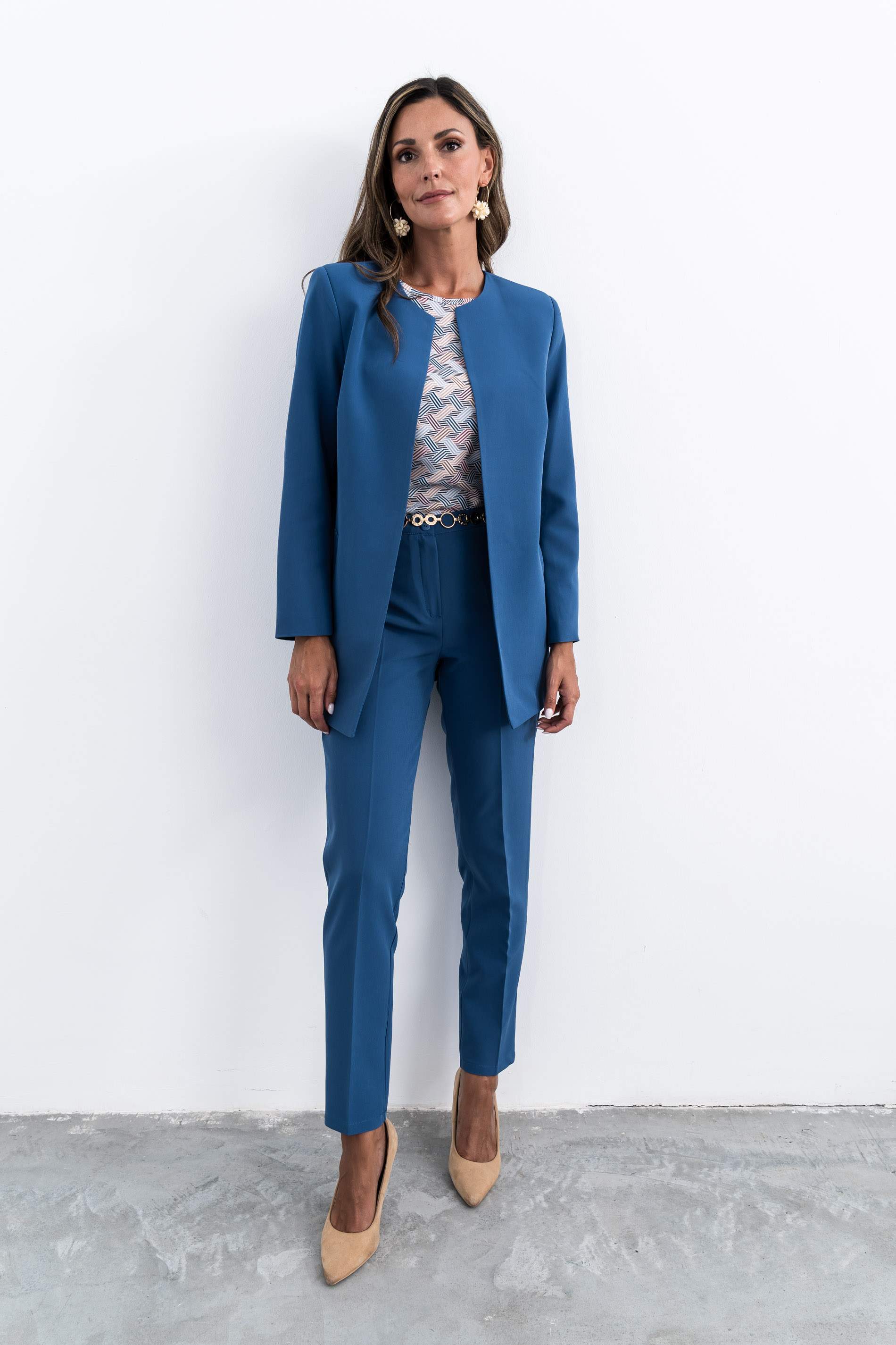 BLUSA PUÑO FRUNCIDO ENREJADO