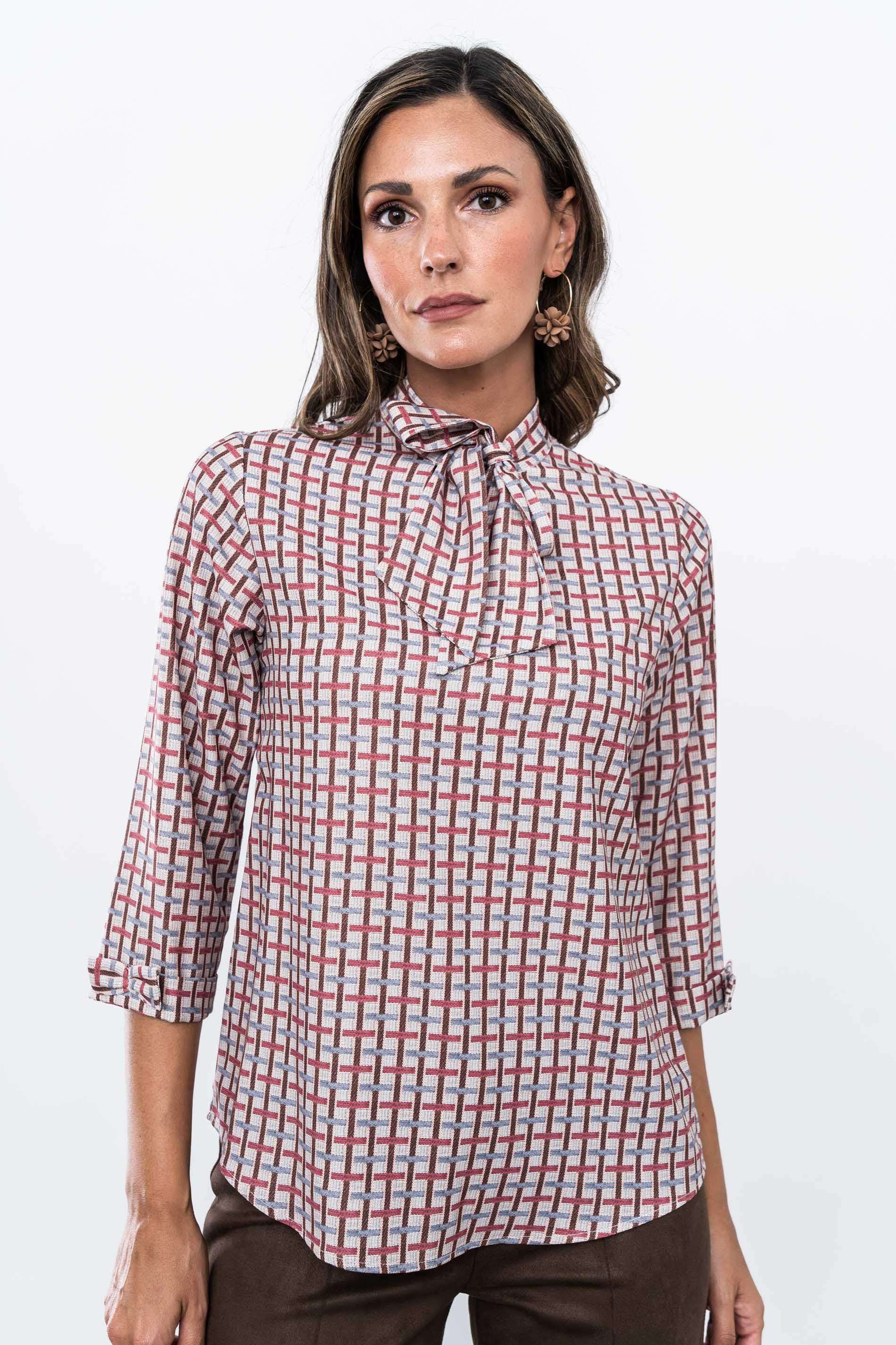 BLUSA LAZADA CUADRITO
