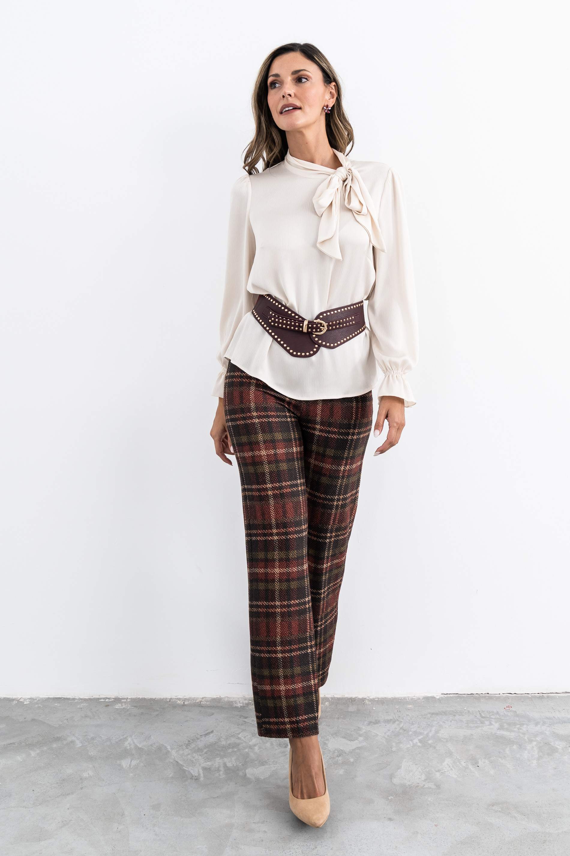 PANTALÓN PUNTO CUADROS