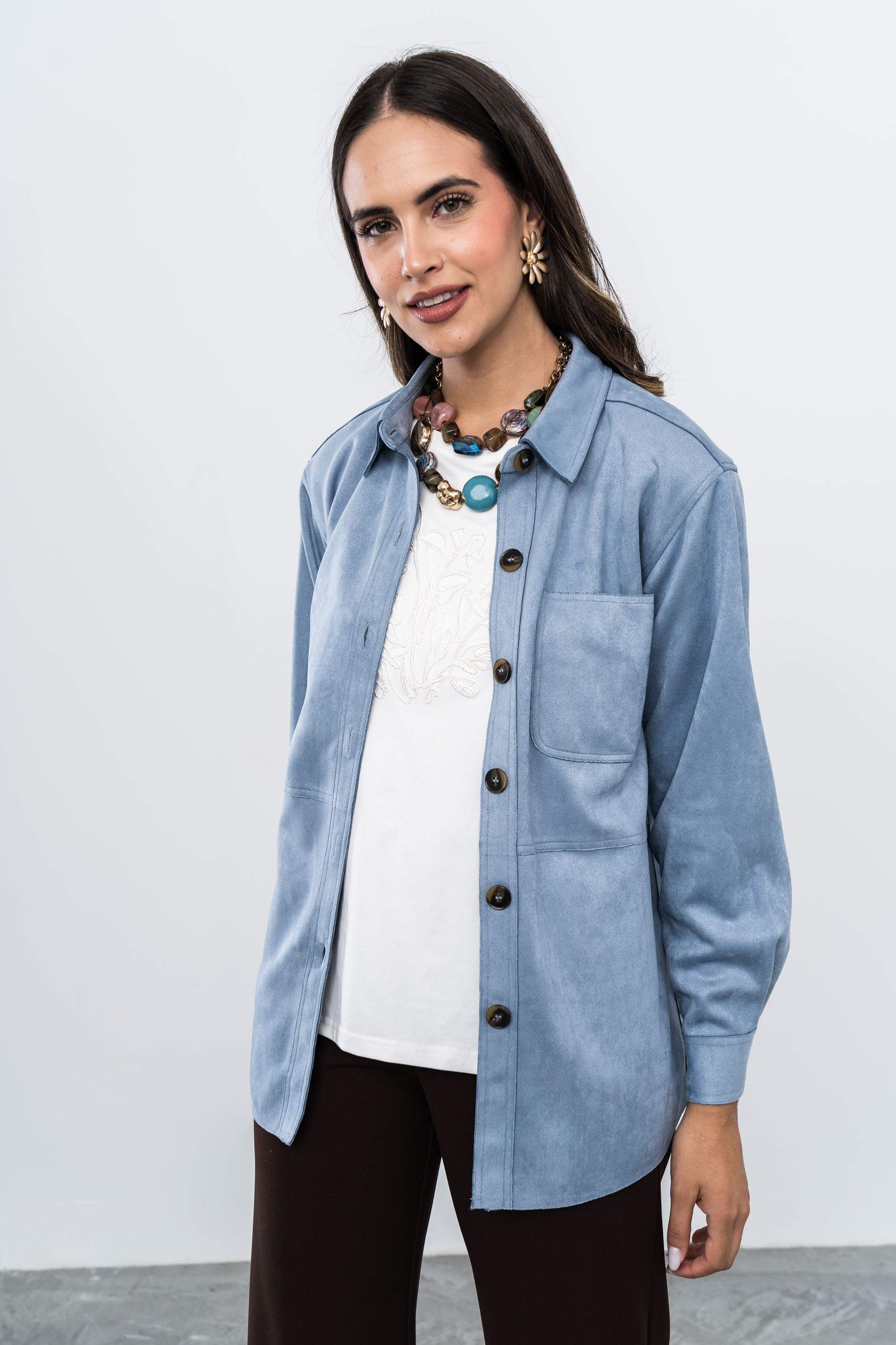 SOBRECAMISA EFECTO ANTE AZUL
