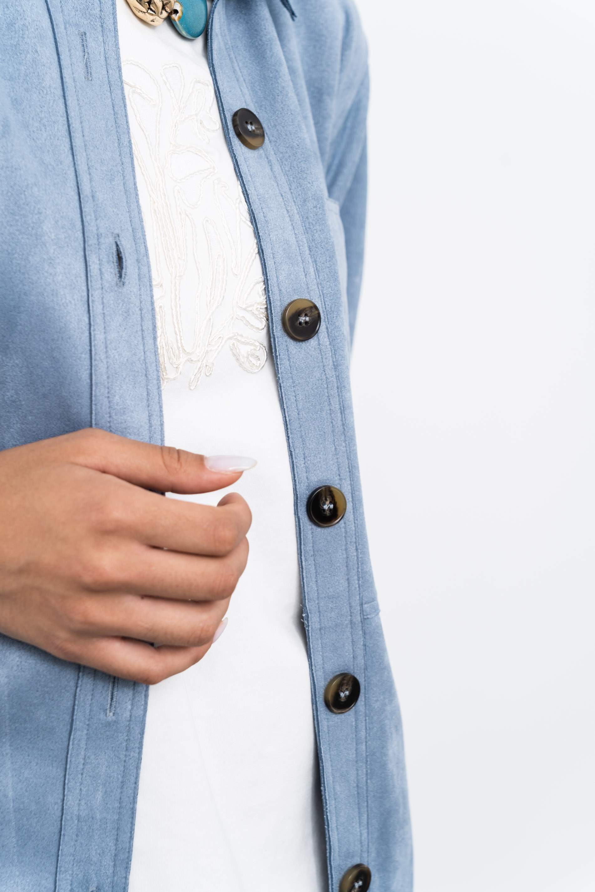 SOBRECAMISA EFECTO ANTE AZUL