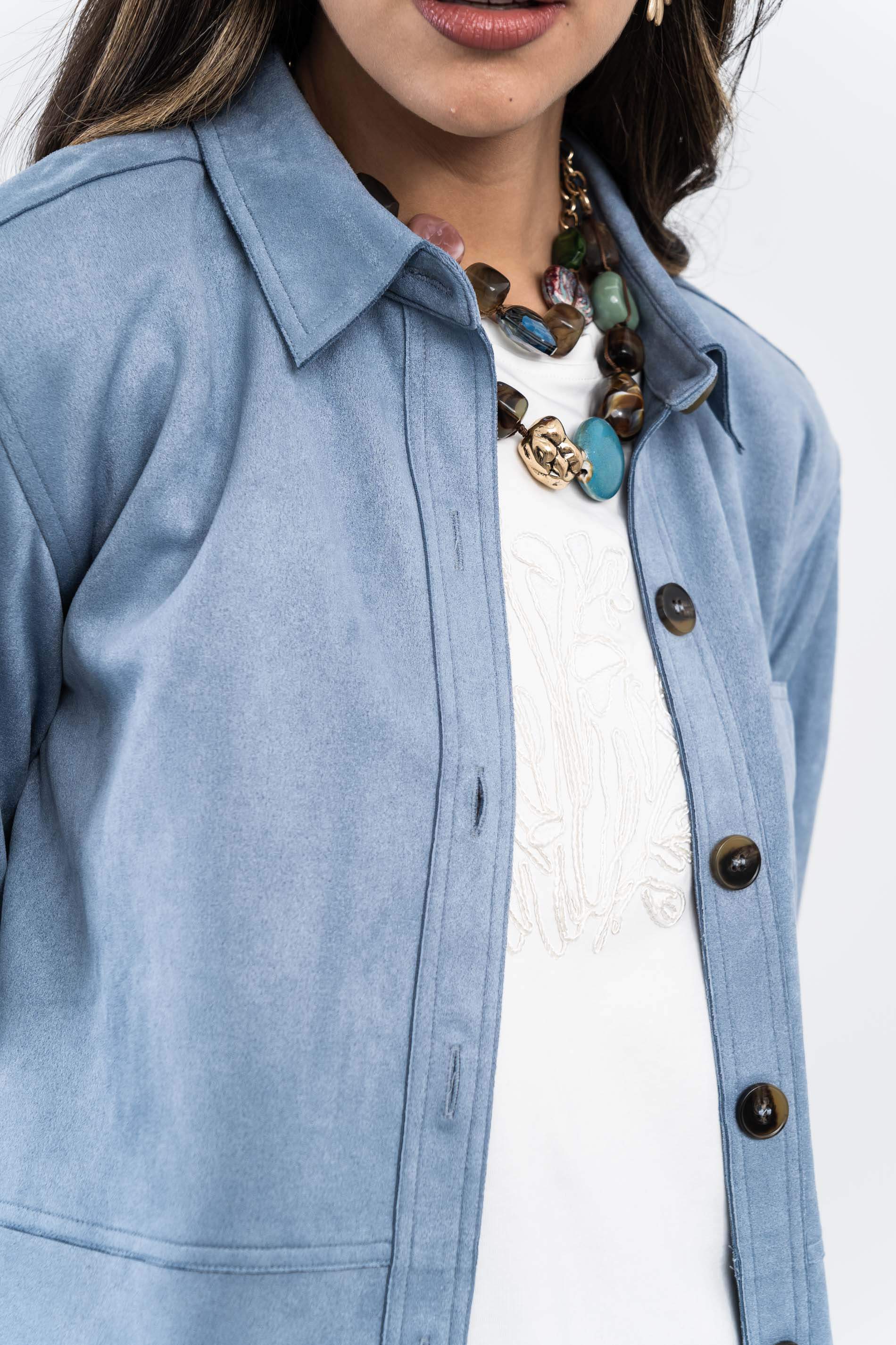 SOBRECAMISA EFECTO ANTE AZUL