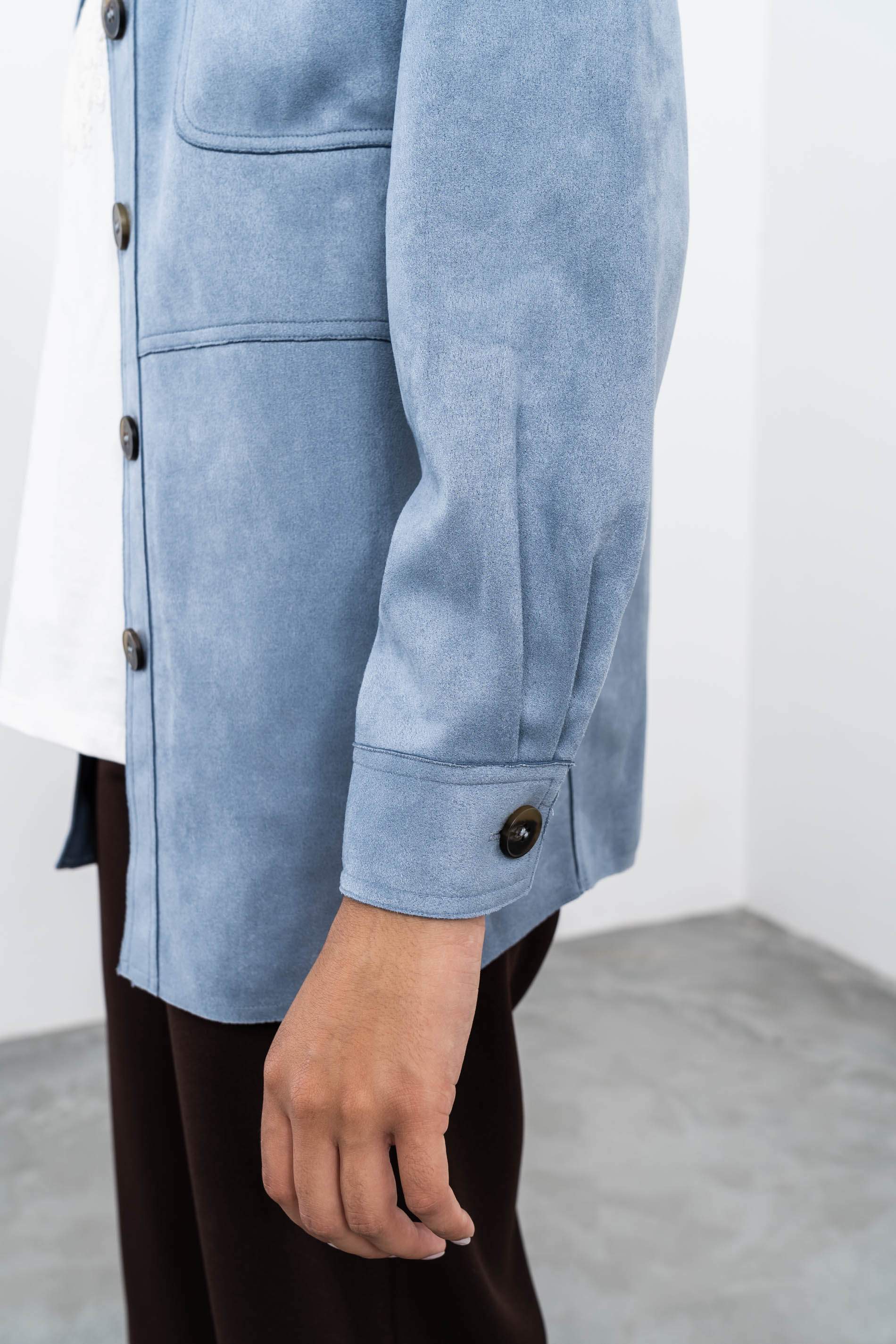 SOBRECAMISA EFECTO ANTE AZUL