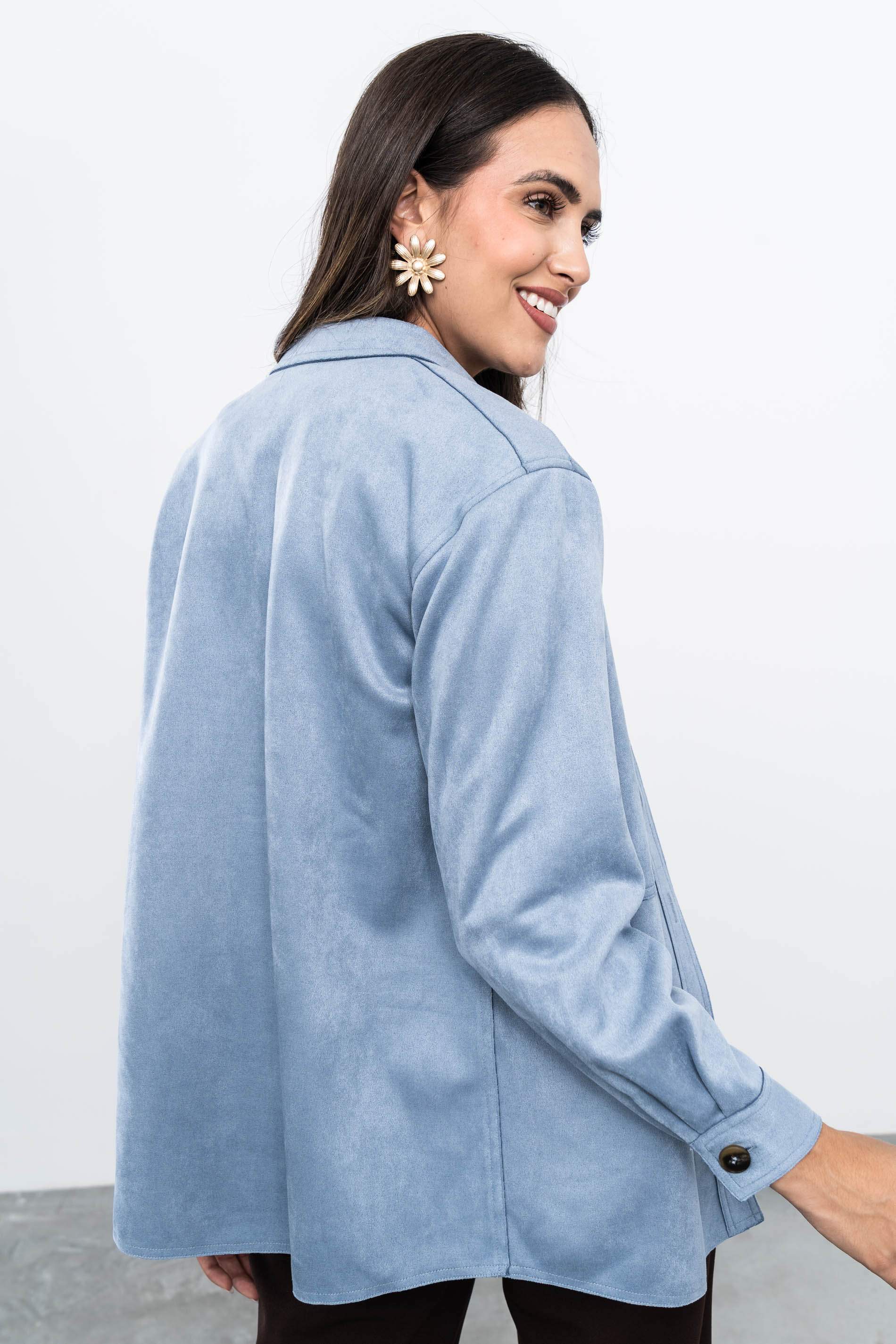 SOBRECAMISA EFECTO ANTE AZUL