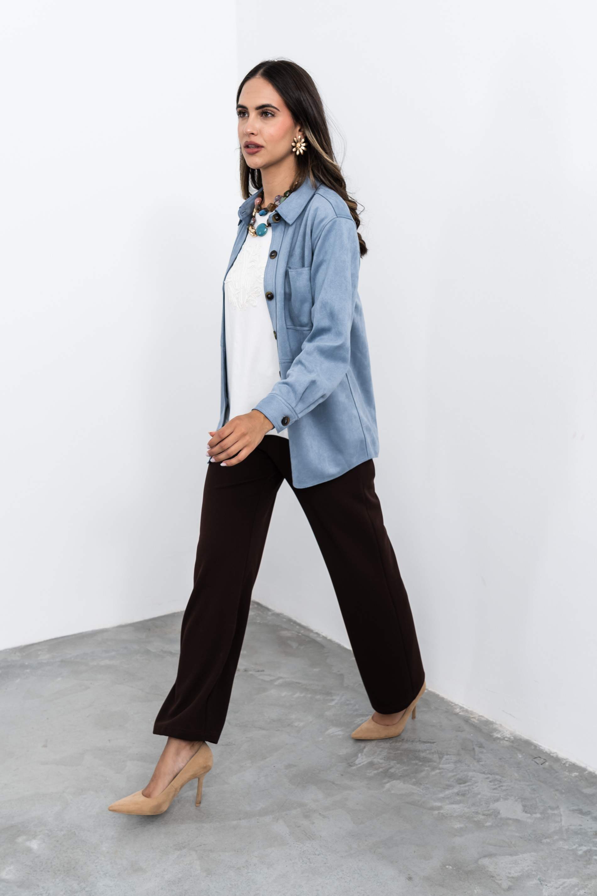SOBRECAMISA EFECTO ANTE AZUL