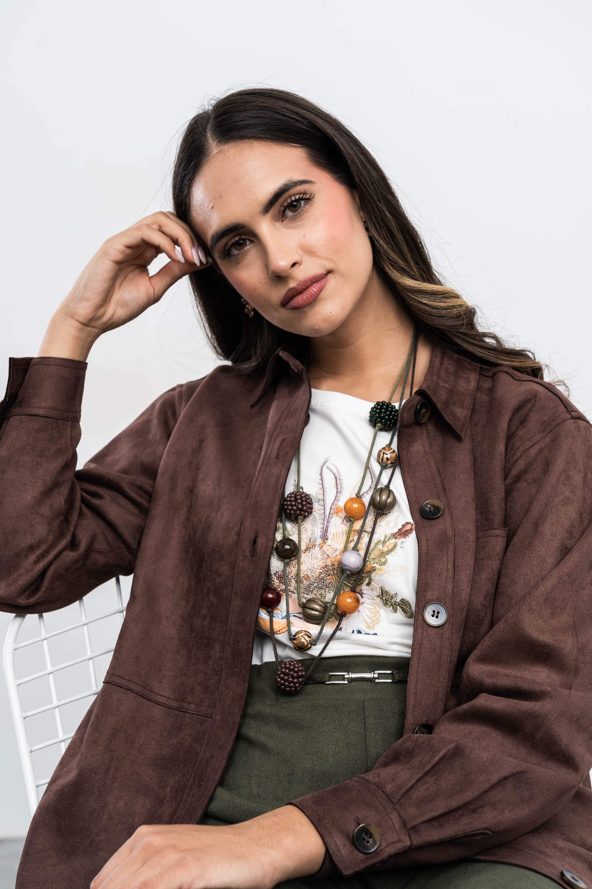 SOBRECAMISA EFECTO ANTE CHOCOLATE