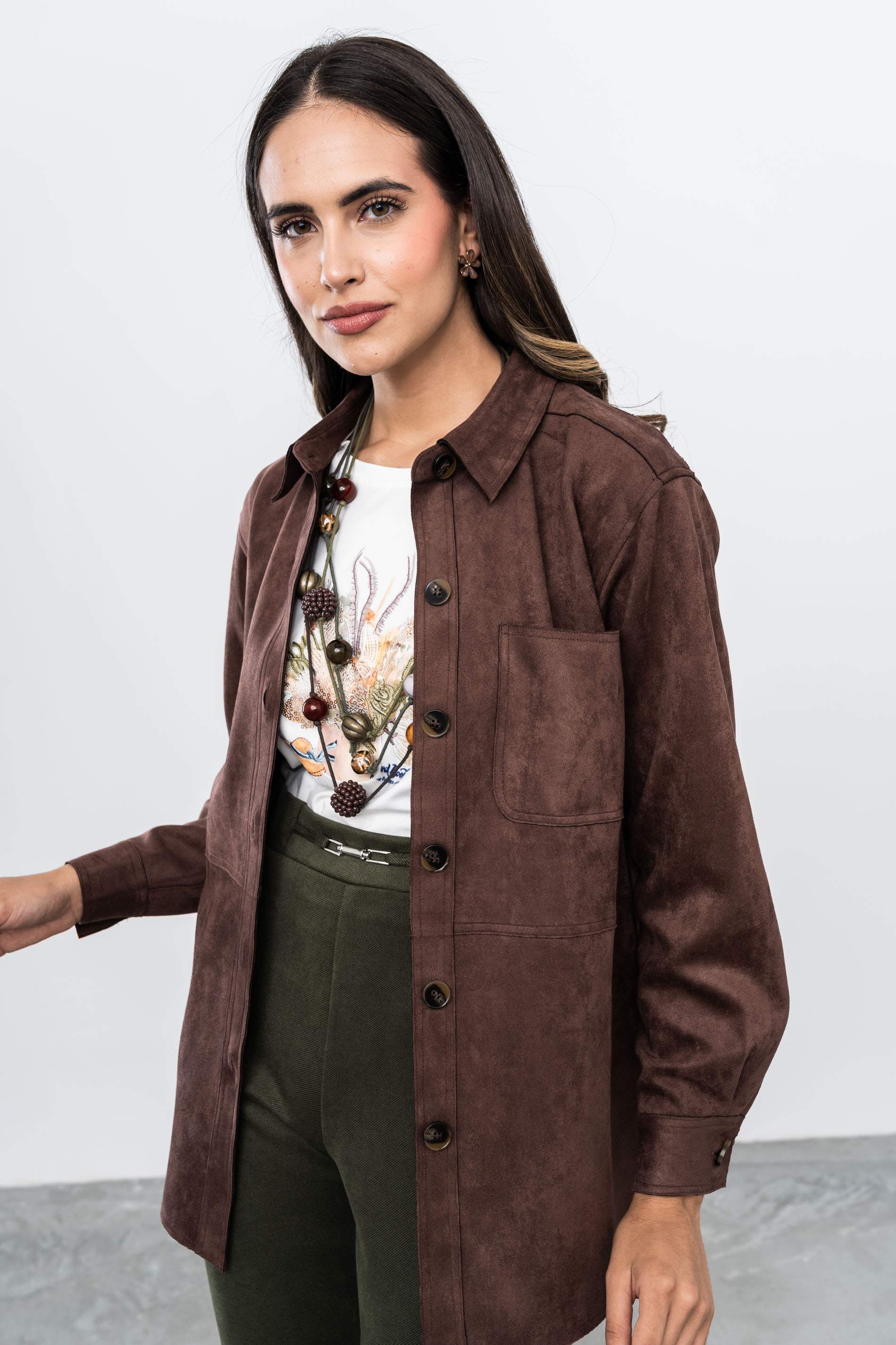 SOBRECAMISA EFECTO ANTE CHOCOLATE