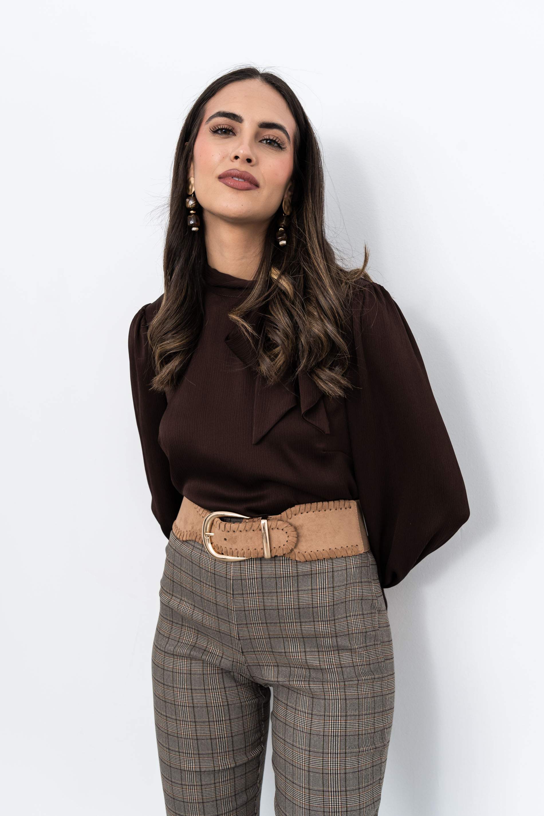 PANTALON CUADRO CAMEL
