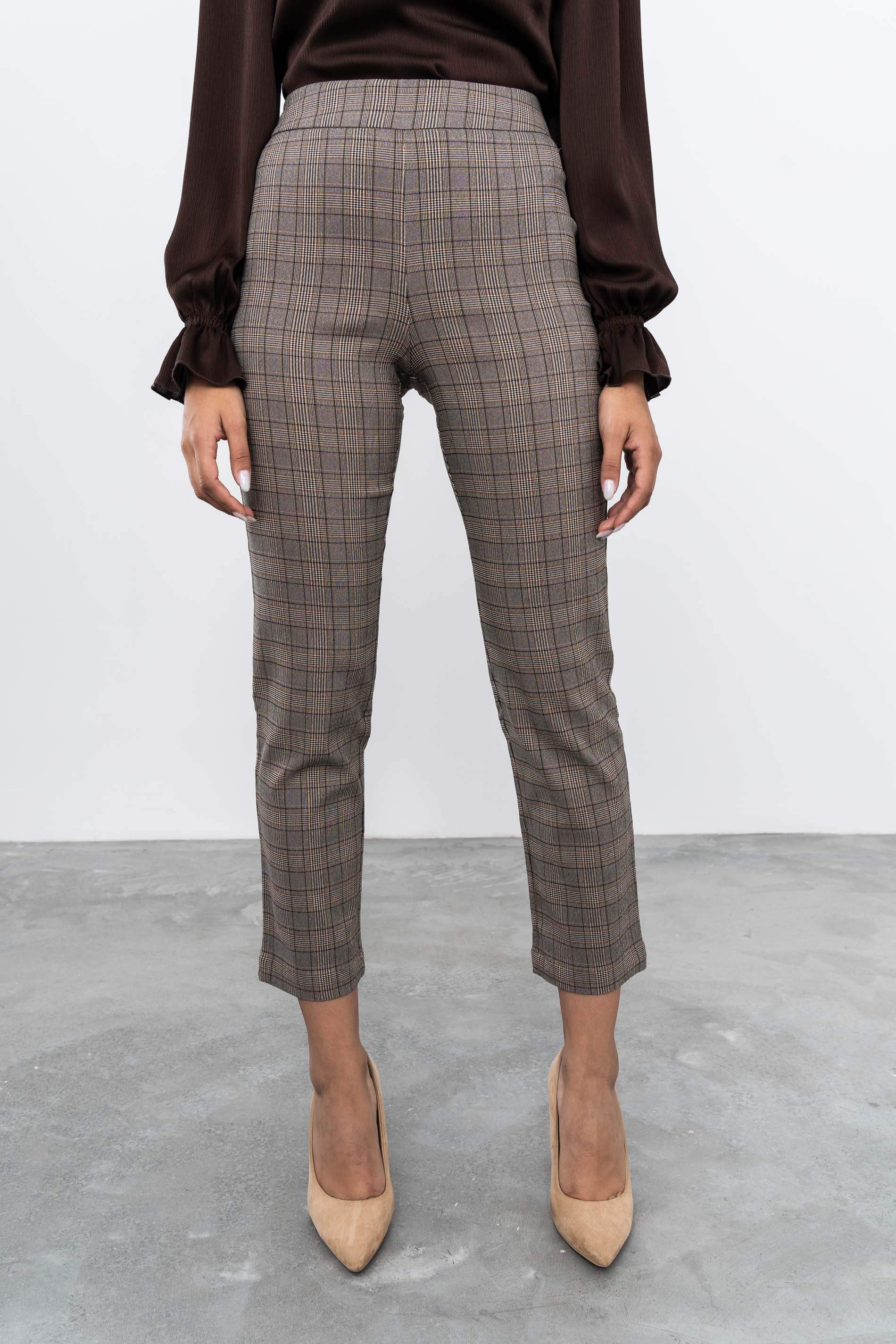 PANTALON CUADRO CAMEL