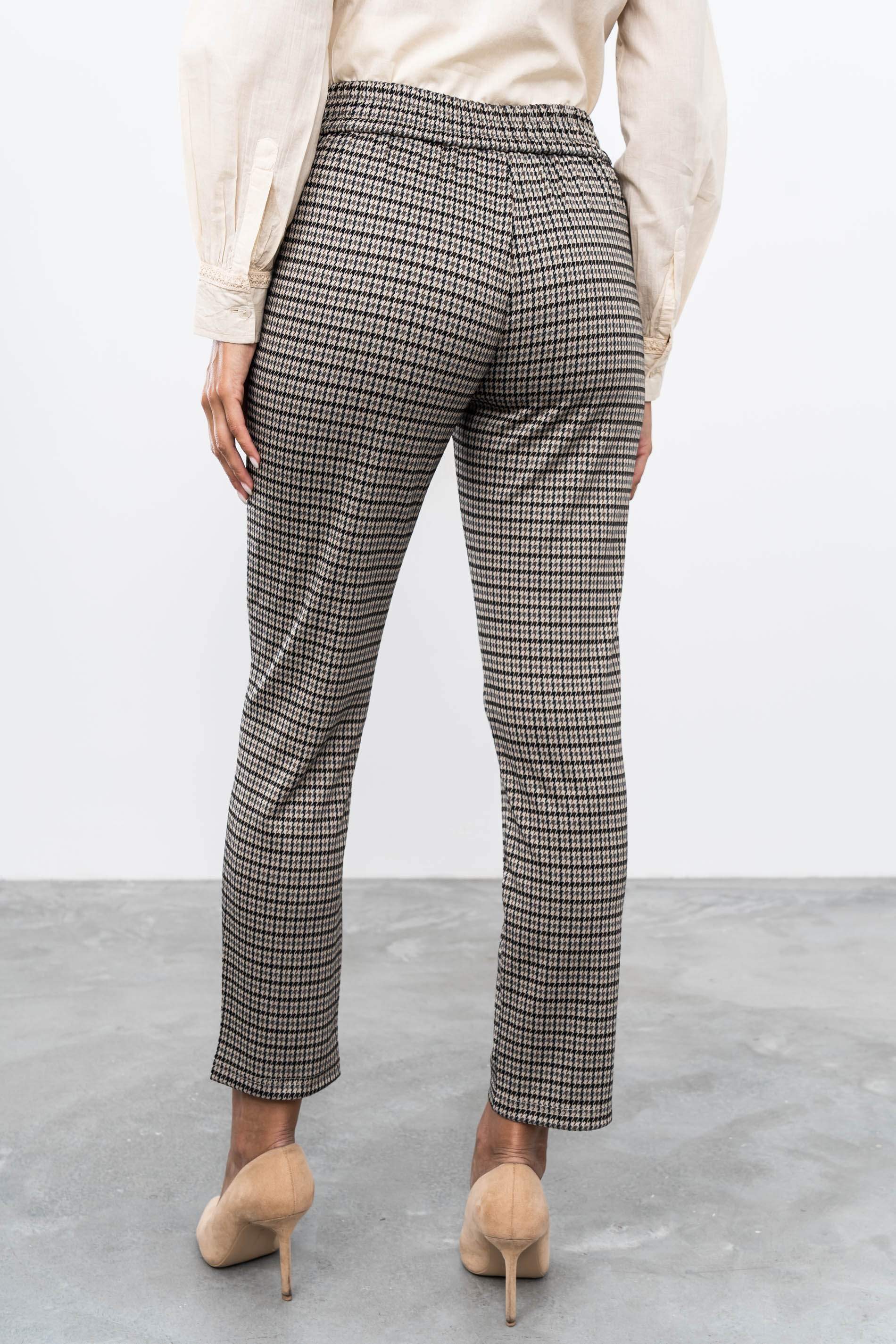PANTALON PATA DE GALLO TAUPE