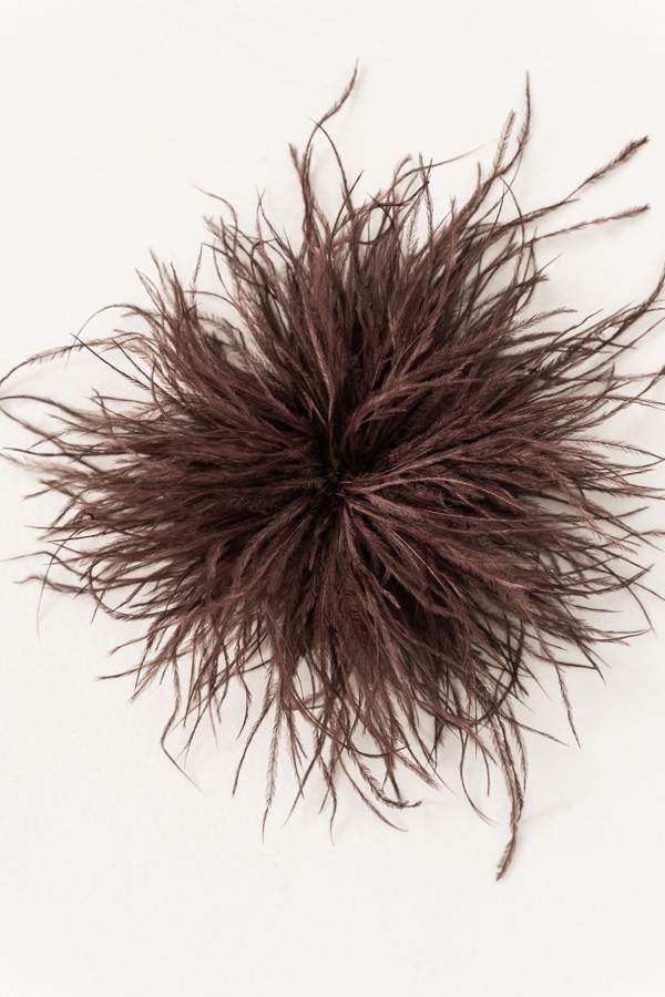 BROCHE PLUMAS CHOCOLATE