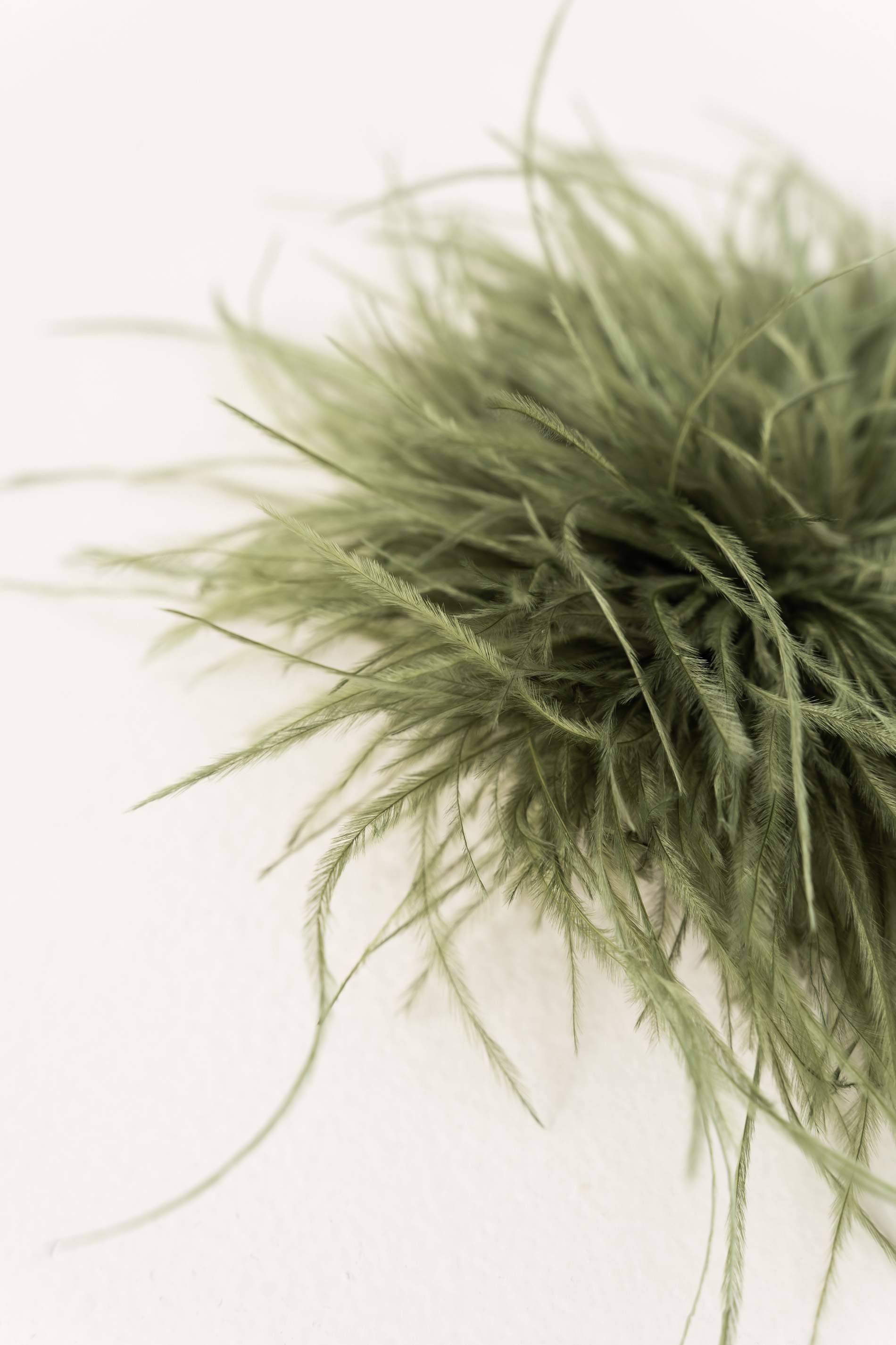 BROCHE PLUMAS VERDE