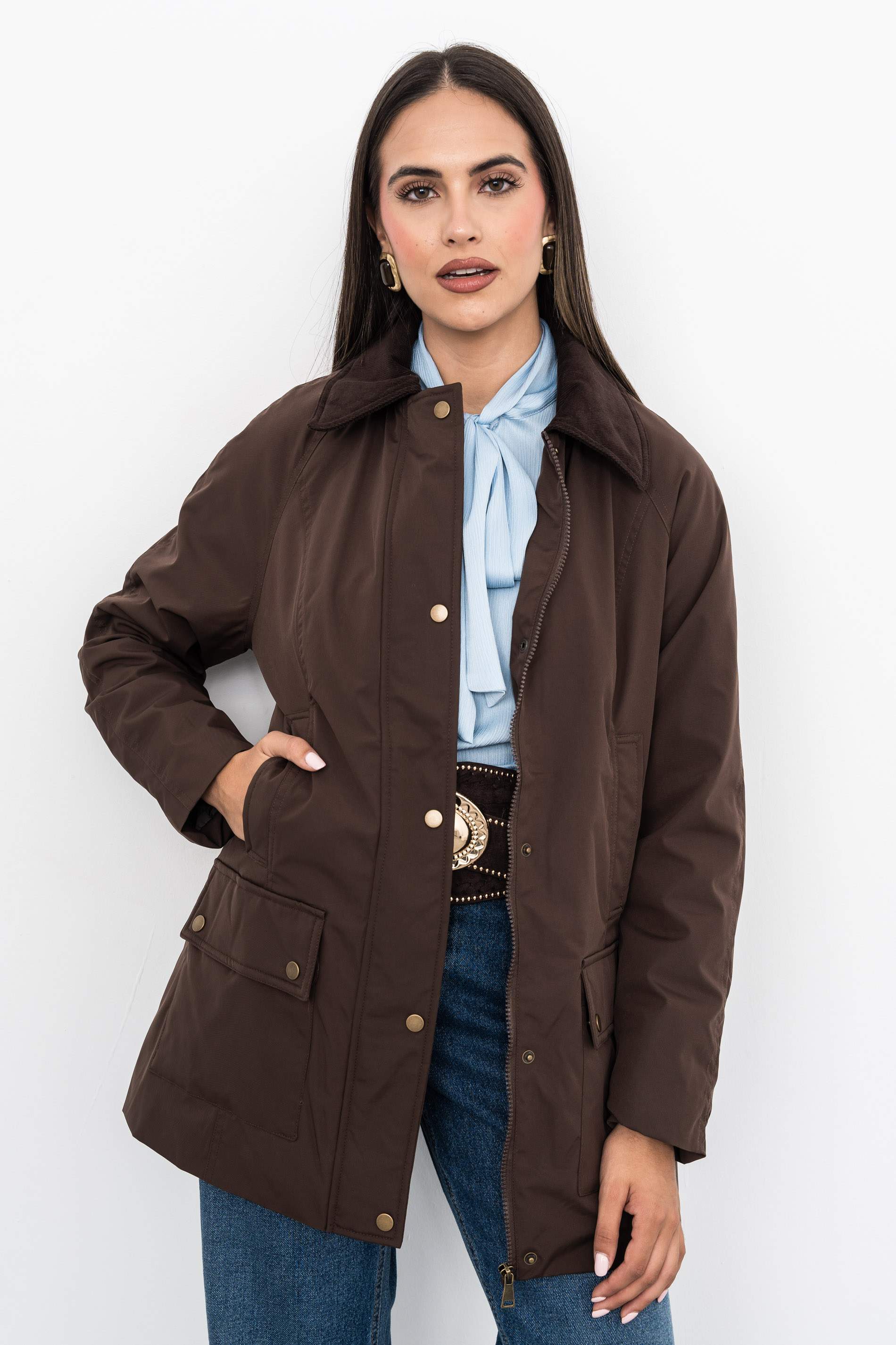 PARKA BOLSILLOS DETALLES PANA