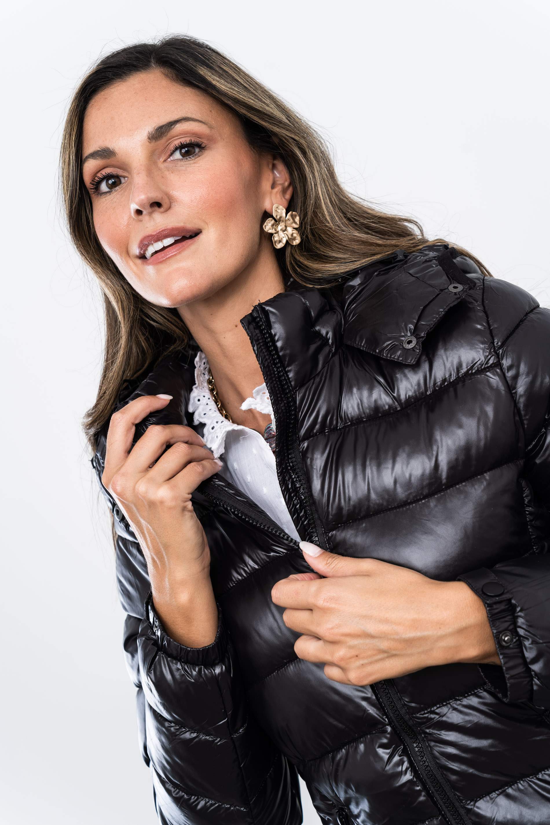 PARKA LARGA SATINADA BOLSILLO