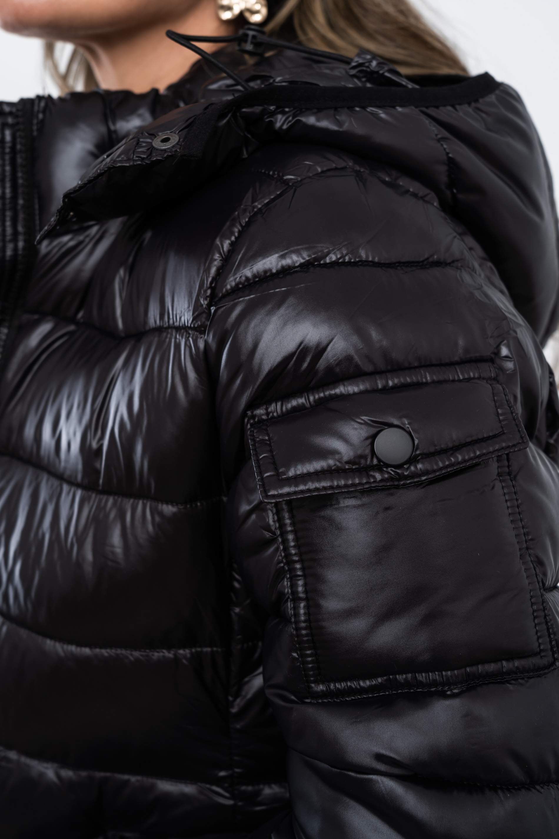 PARKA LARGA SATINADA BOLSILLO