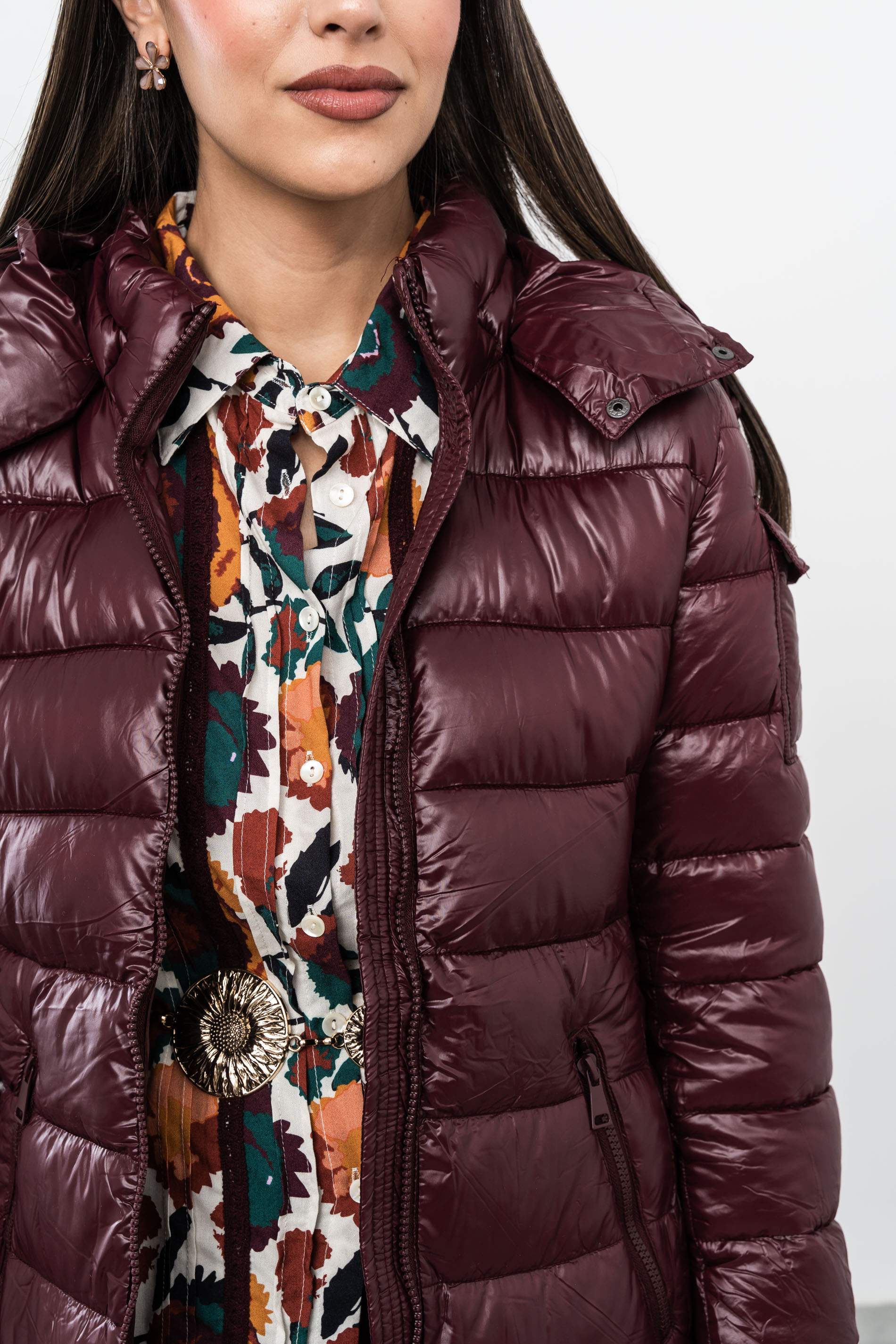 PARKA LARGA SATINADA BOLSILLO