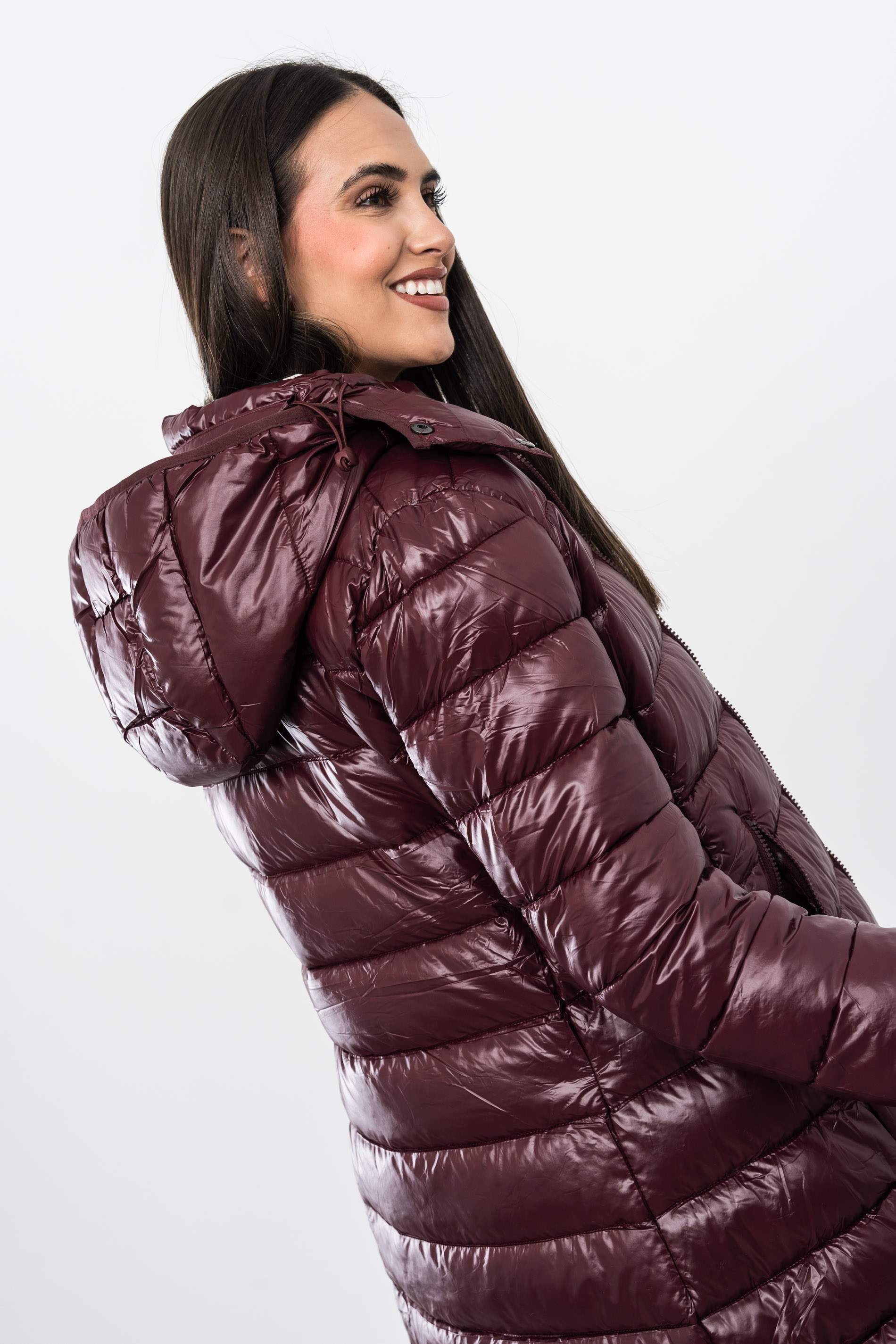 PARKA LARGA SATINADA BOLSILLO