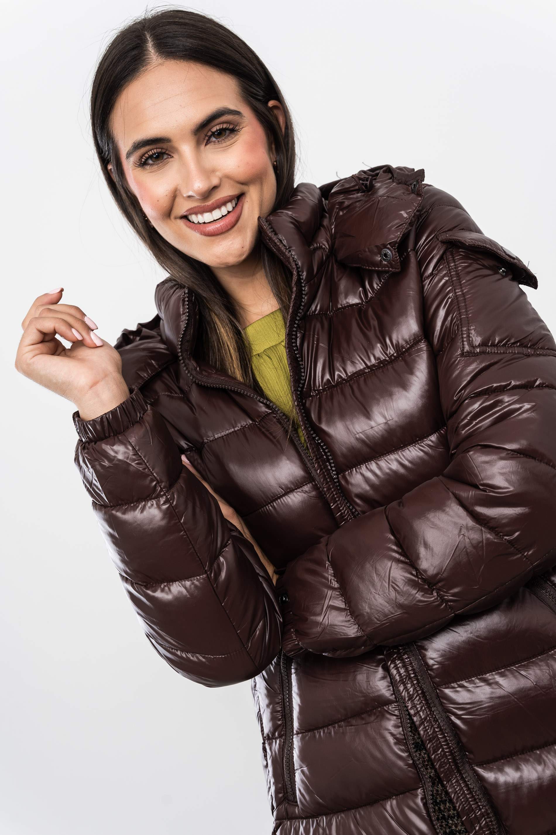 PARKA LARGA SATINADA BOLSILLO
