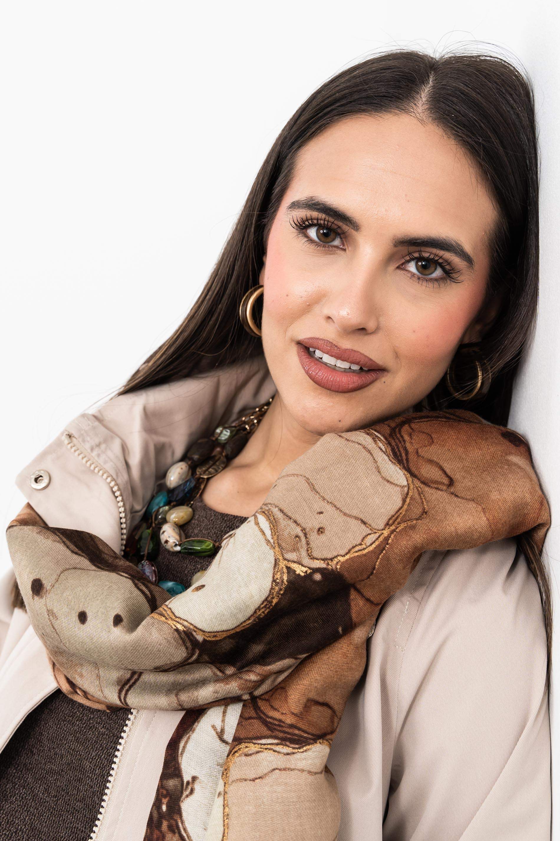 TRENCH EVASÉ CREMALLERA BEIGE
