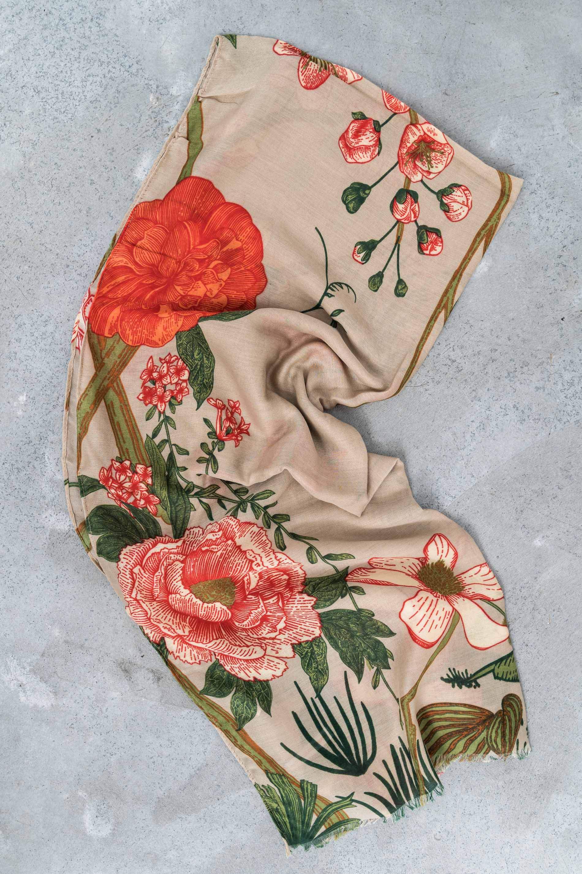 FOULARD FLOR GRANDE BEIGE