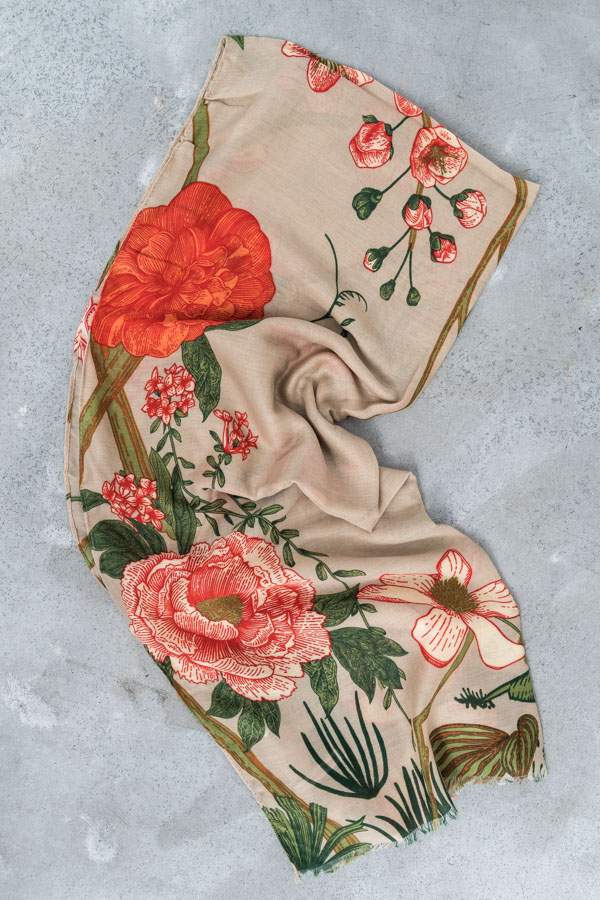 FOULARD FLOR GRANDE BEIGE