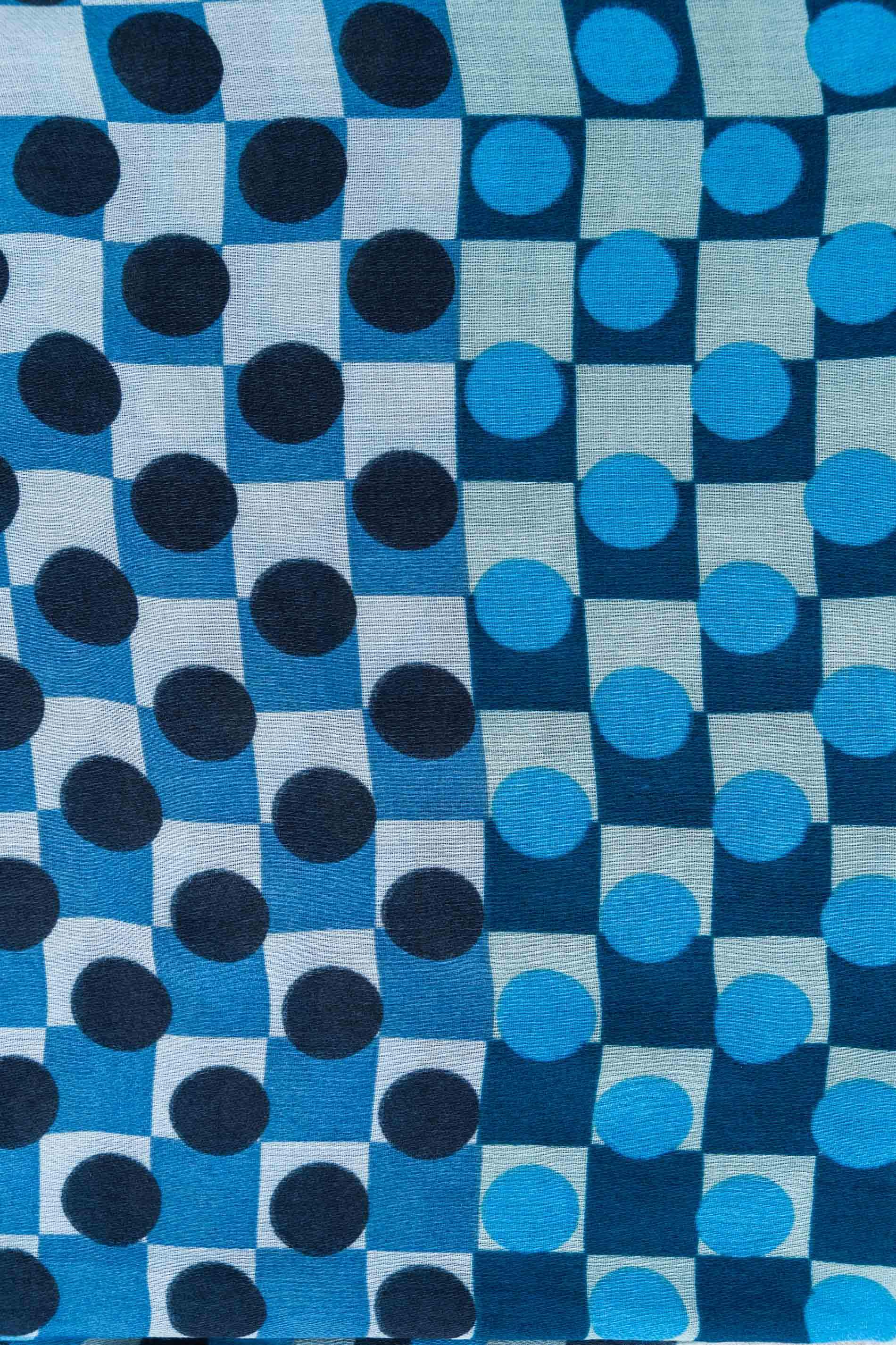 FOULARD TOPOS COMBINADOS AZUL