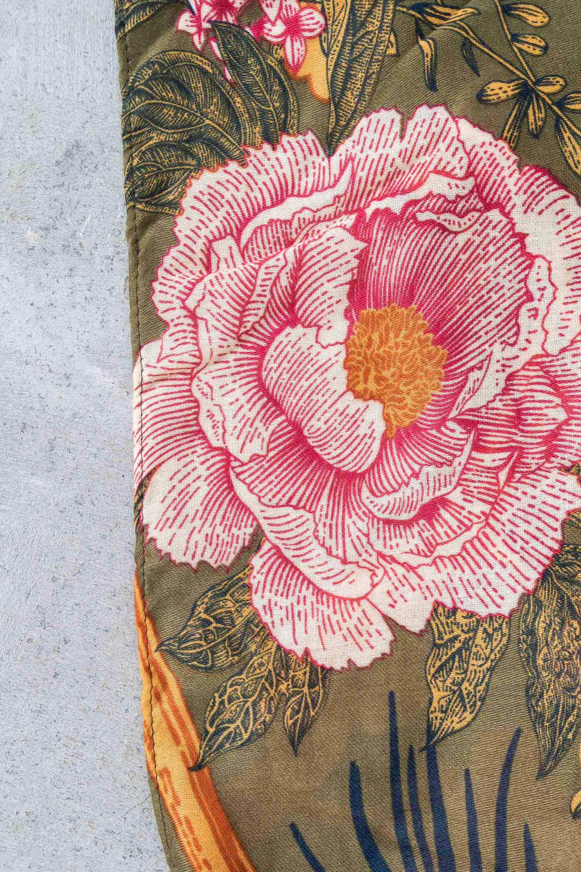 FOULARD FLOR GRANDE KAKI