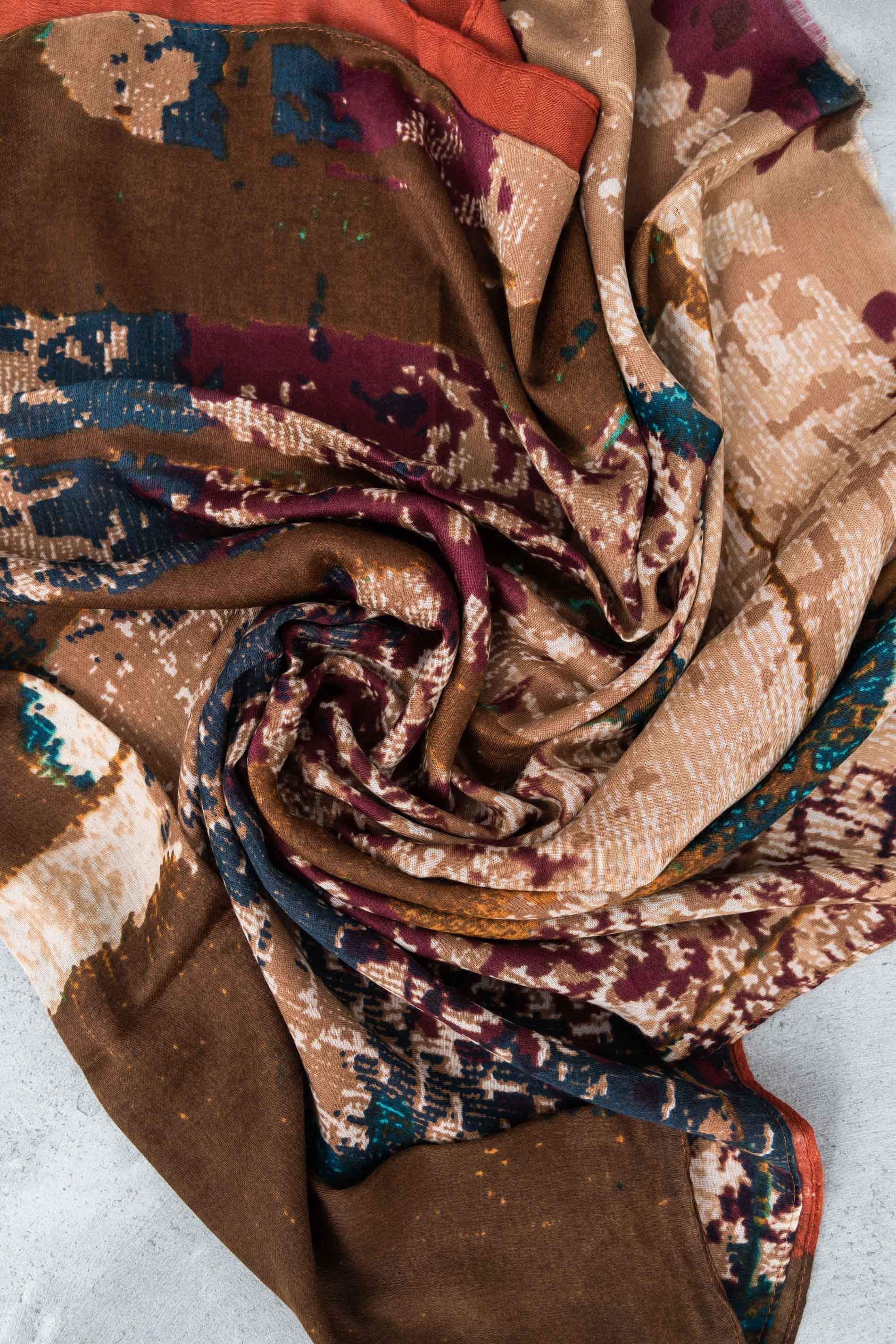 FOULARD ABSTRACTO TEJA