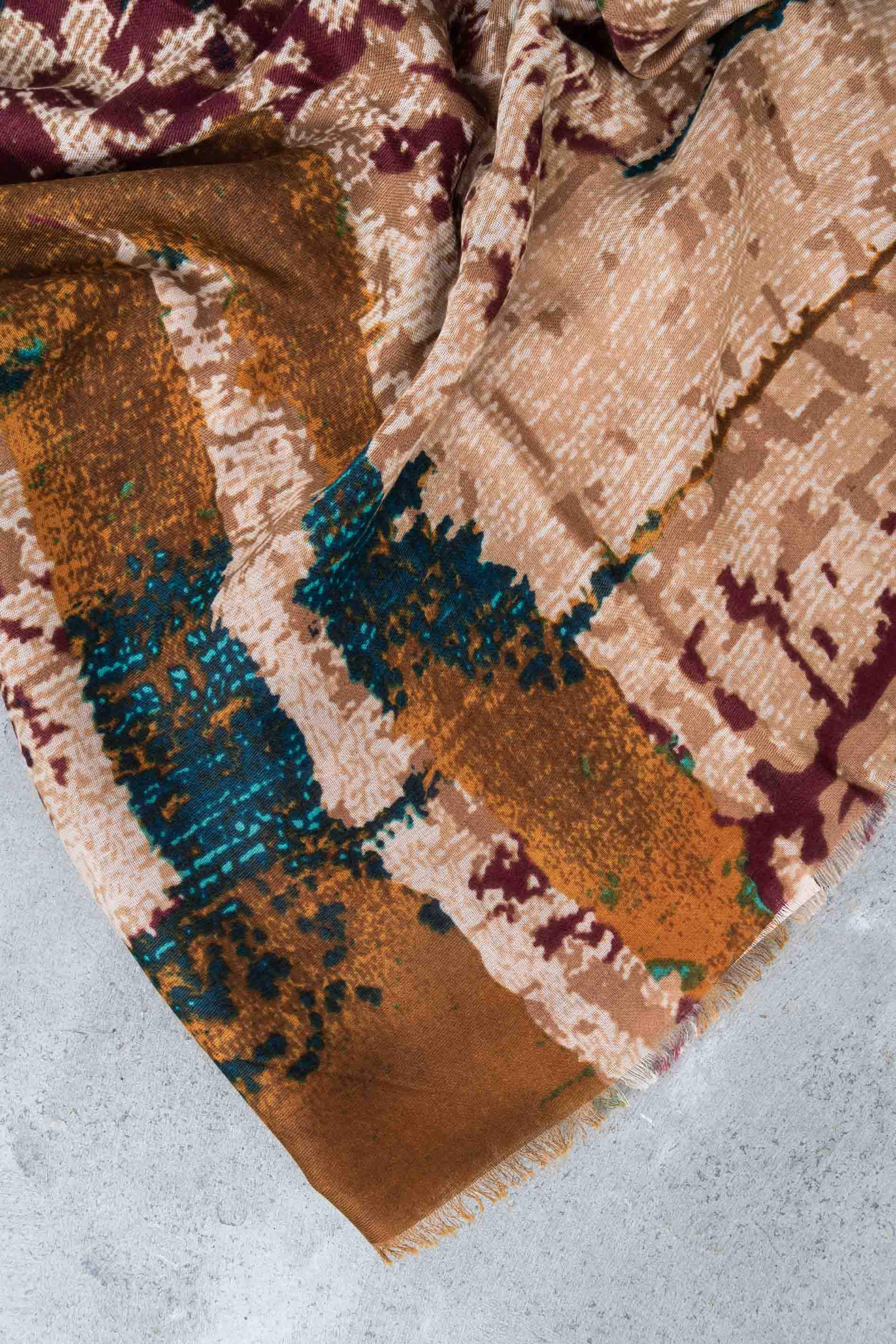 FOULARD ABSTRACTO TEJA