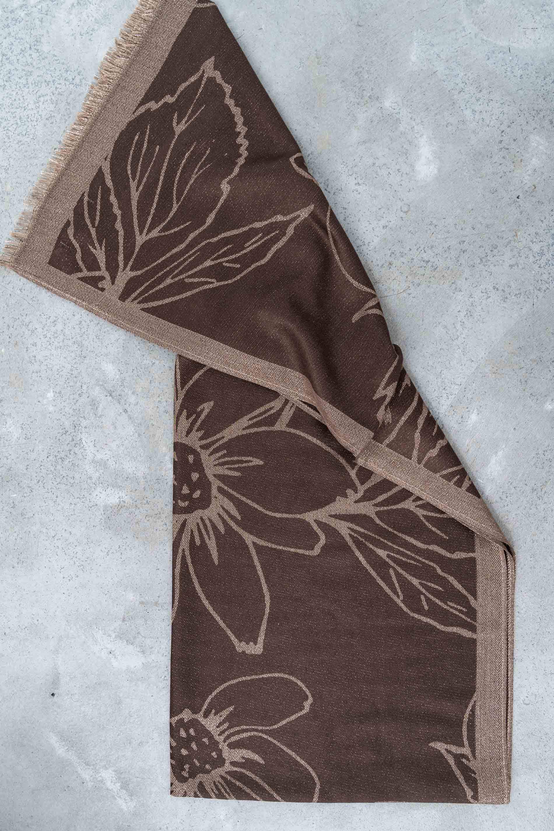 ESTOLA FLORAL LUREX CHOCOLATE