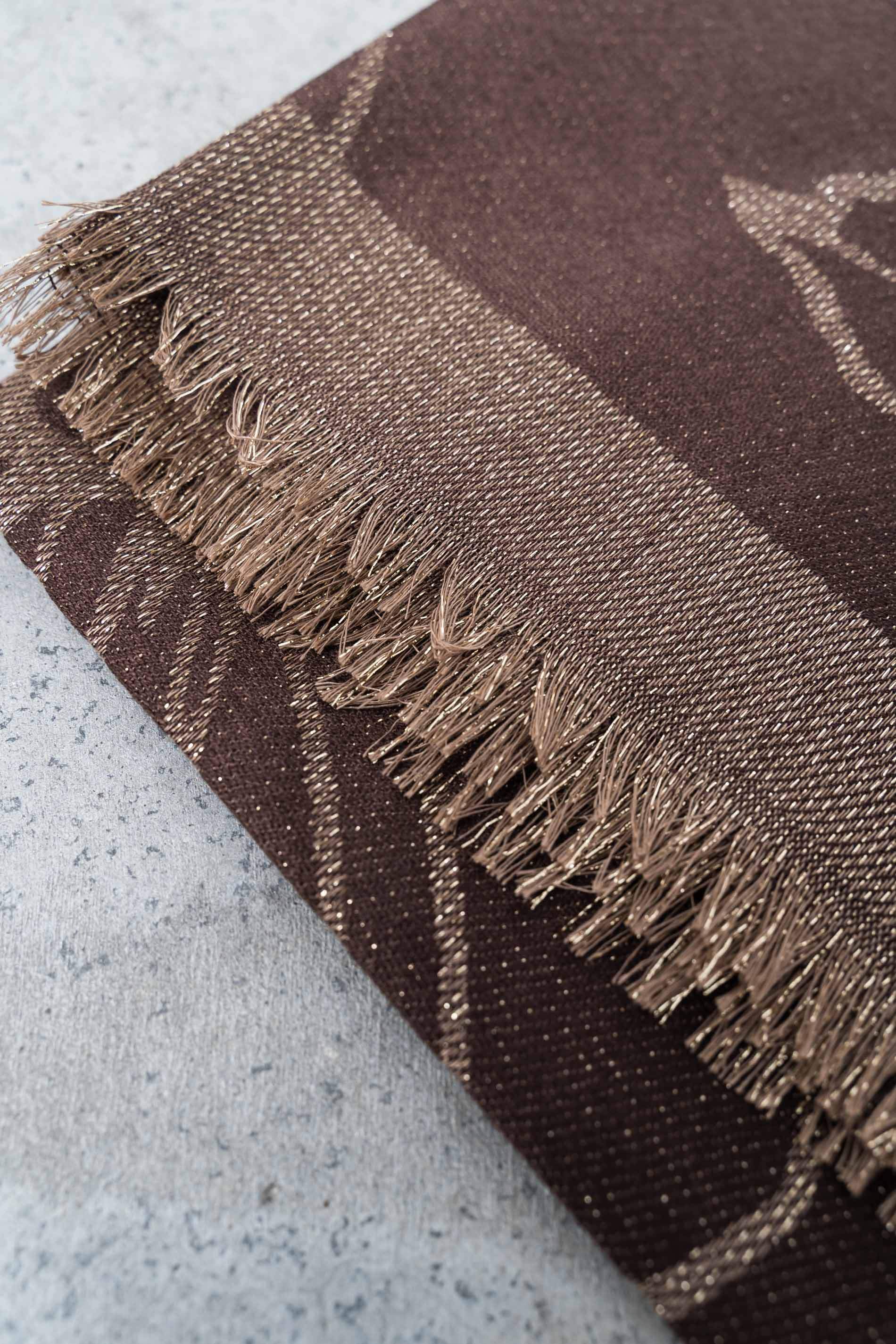 ESTOLA FLORAL LUREX CHOCOLATE