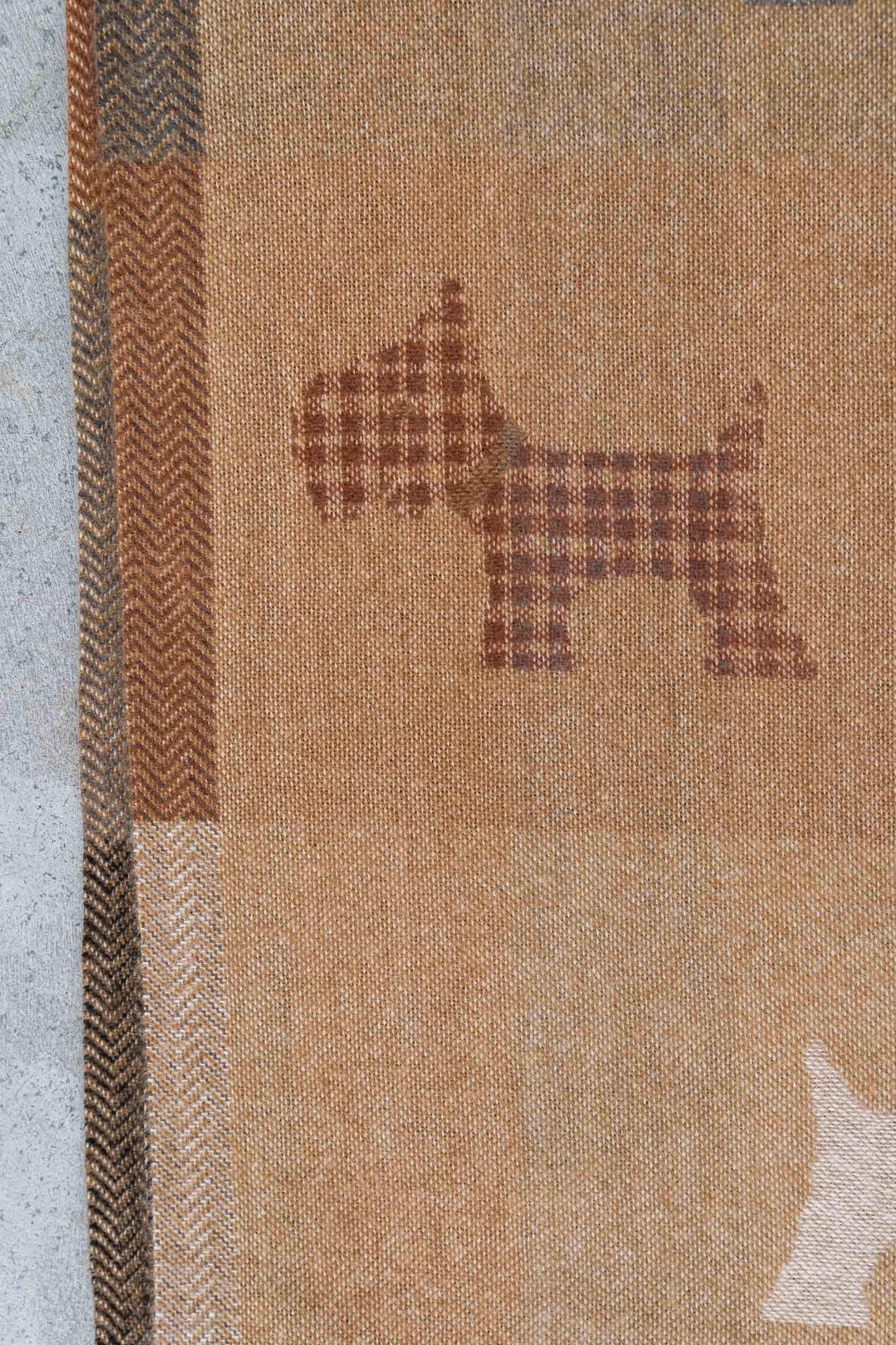 ESTOLA REVERSIBLE PERRITOS CAMEL