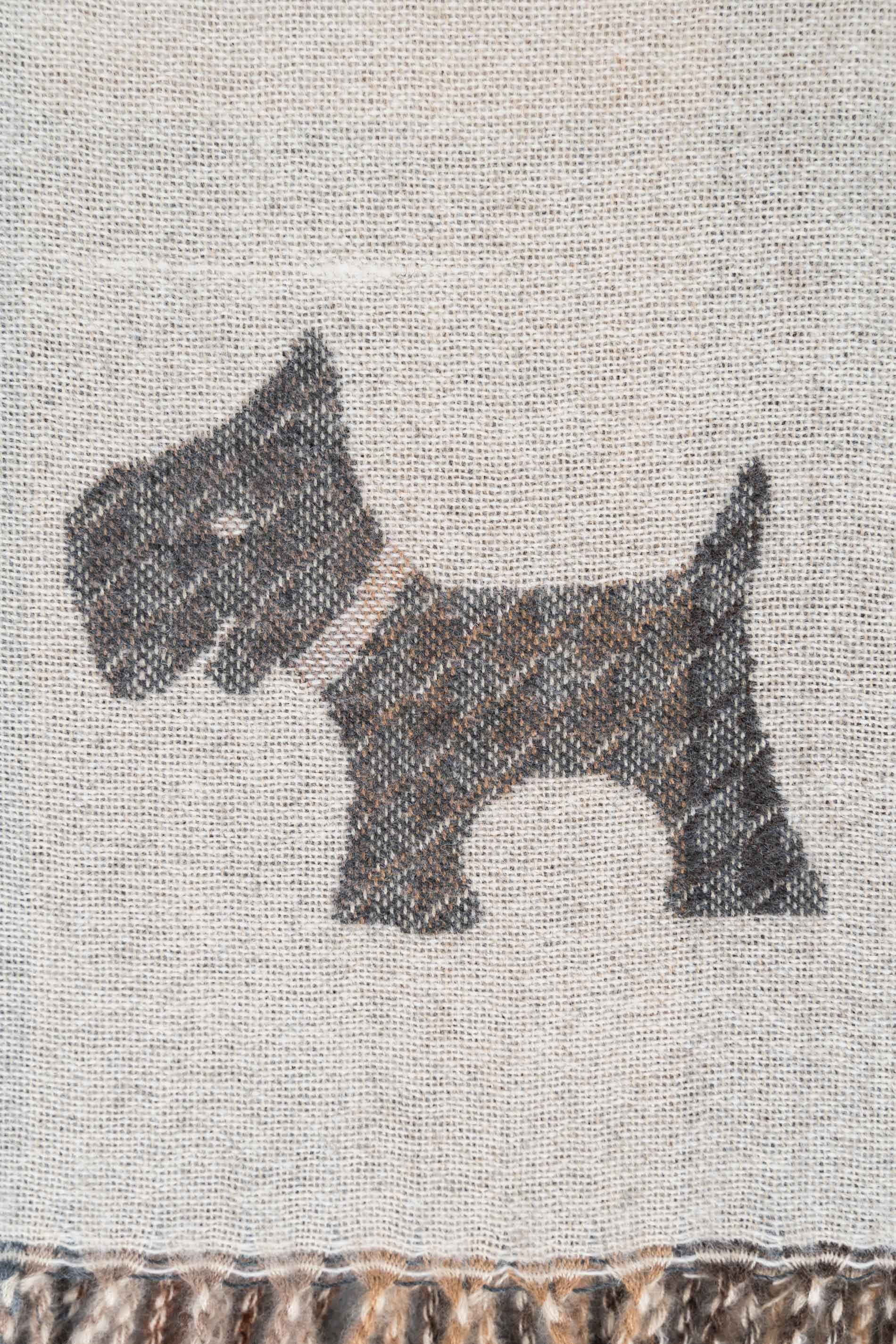 ESTOLA REVERSIBLE PERRITOS BEIGE