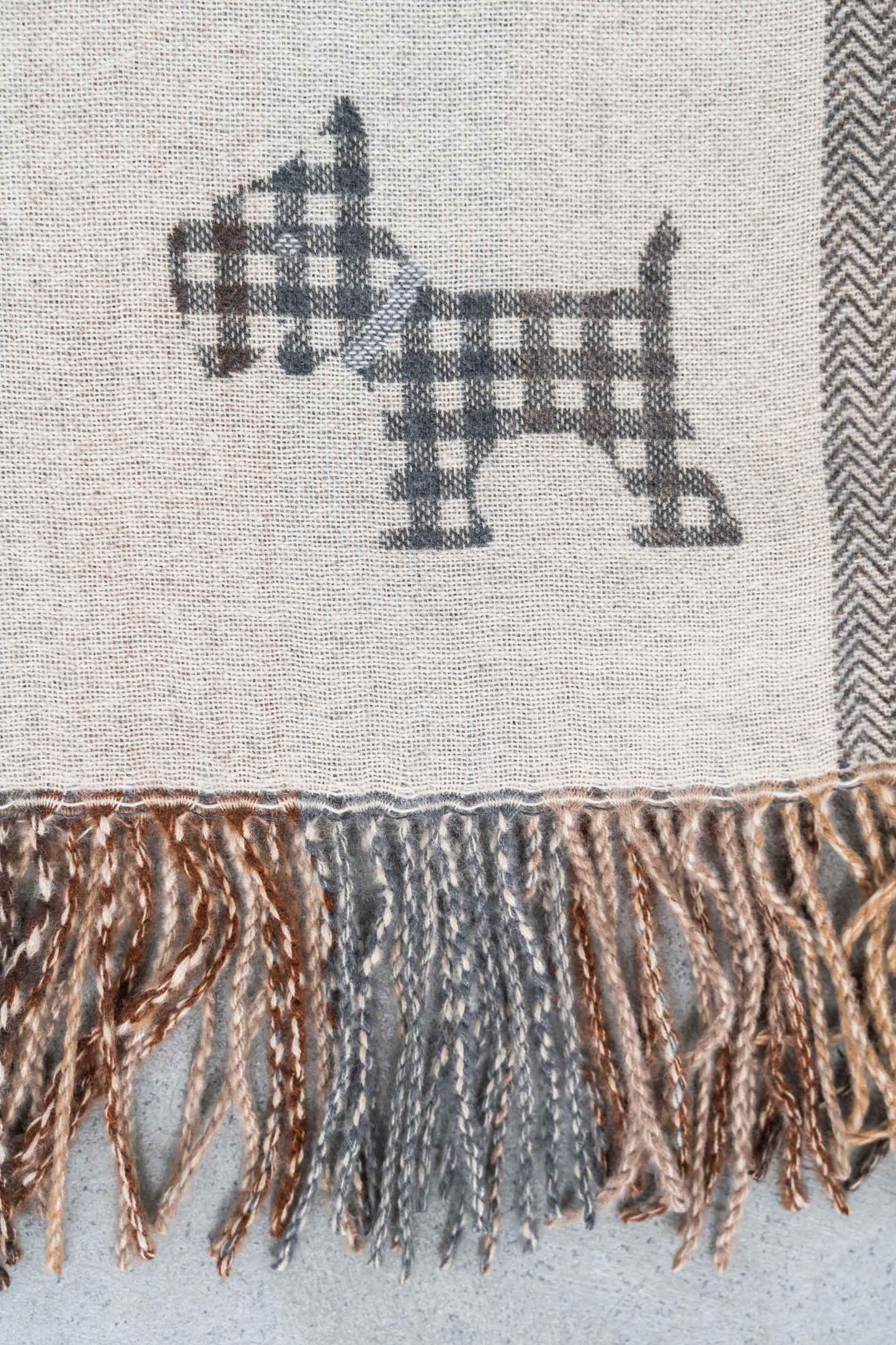 ESTOLA REVERSIBLE PERRITOS BEIGE