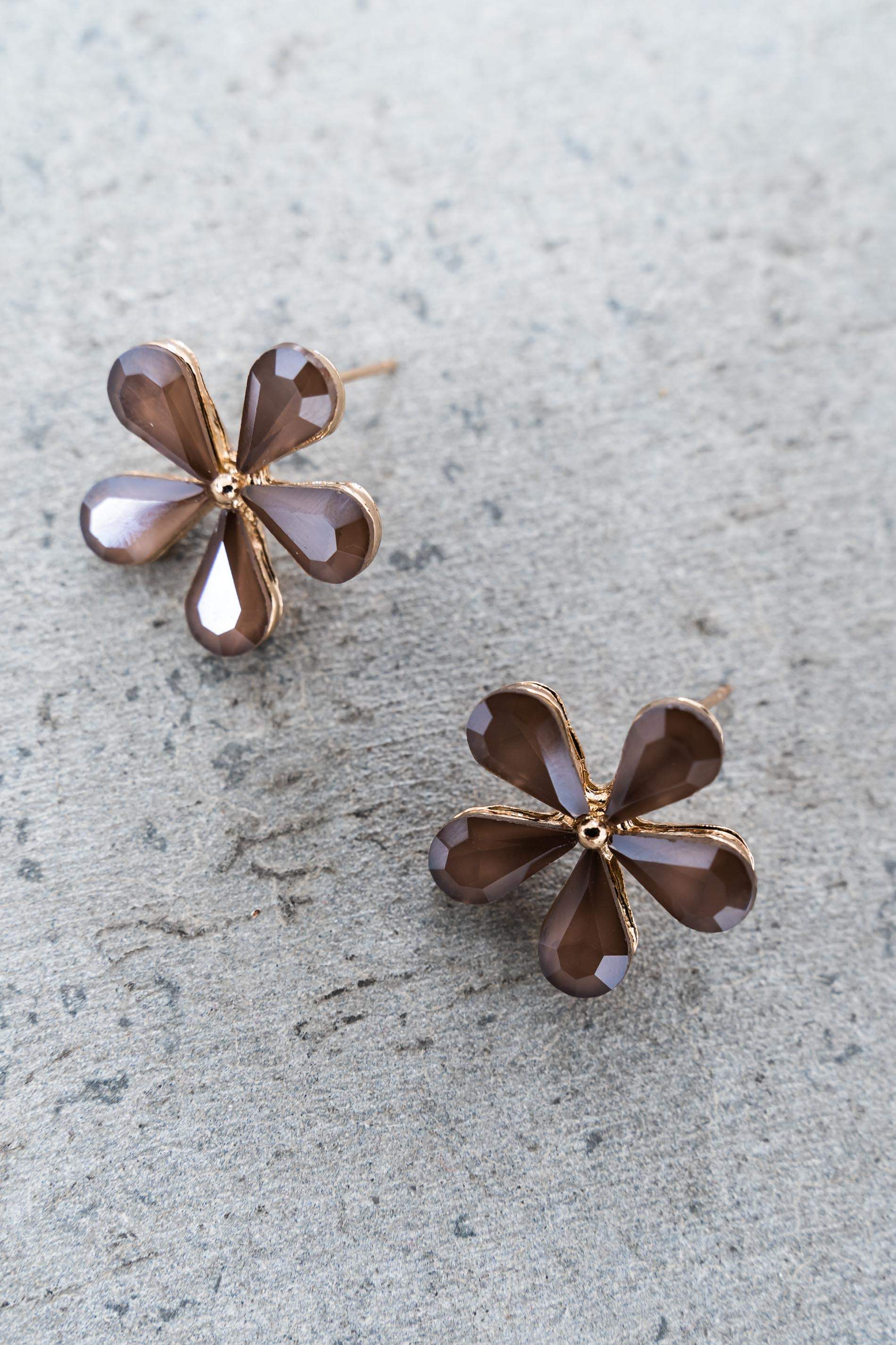 PENDIENTE FLOR PIEDRAS 