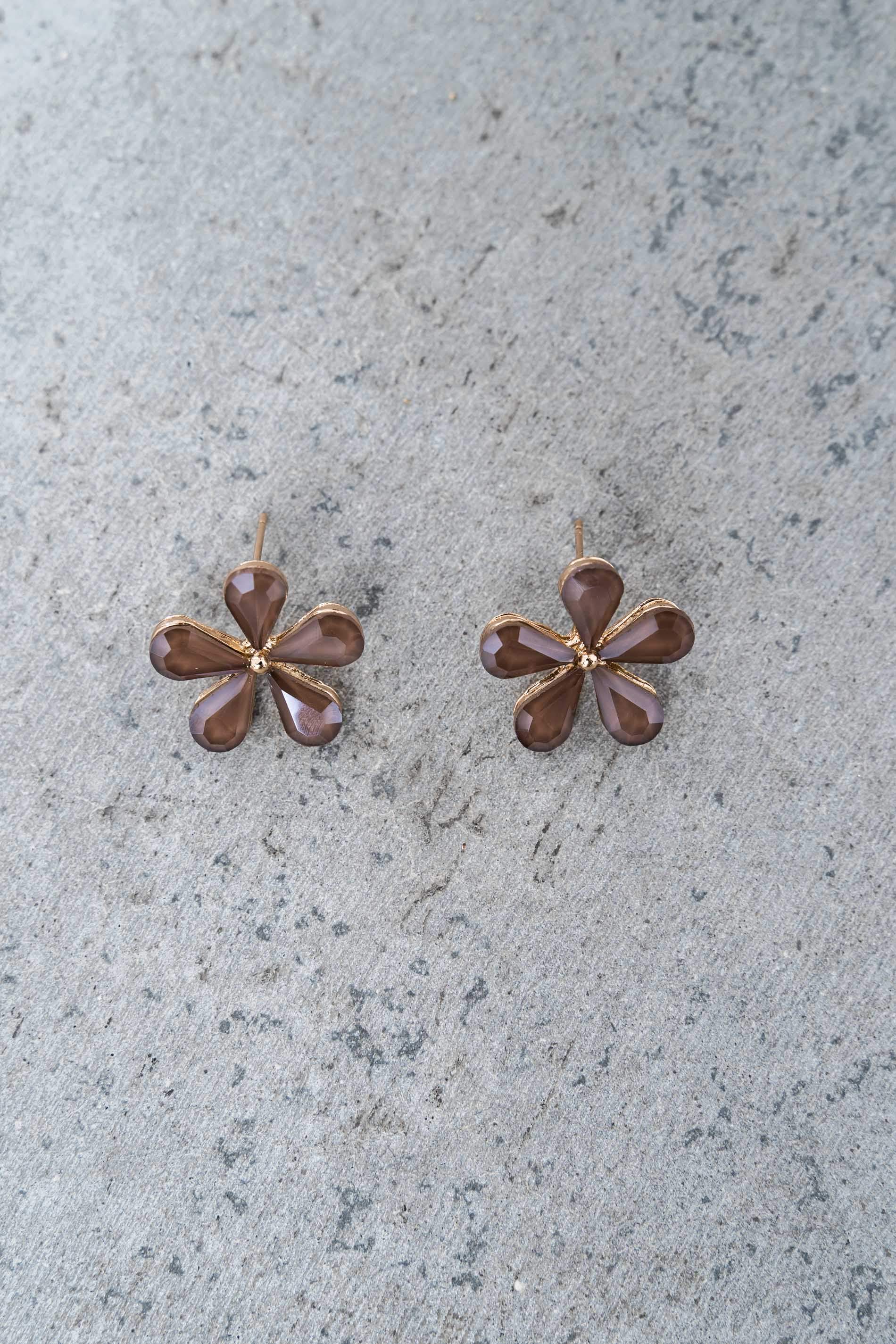 PENDIENTE FLOR PIEDRAS 