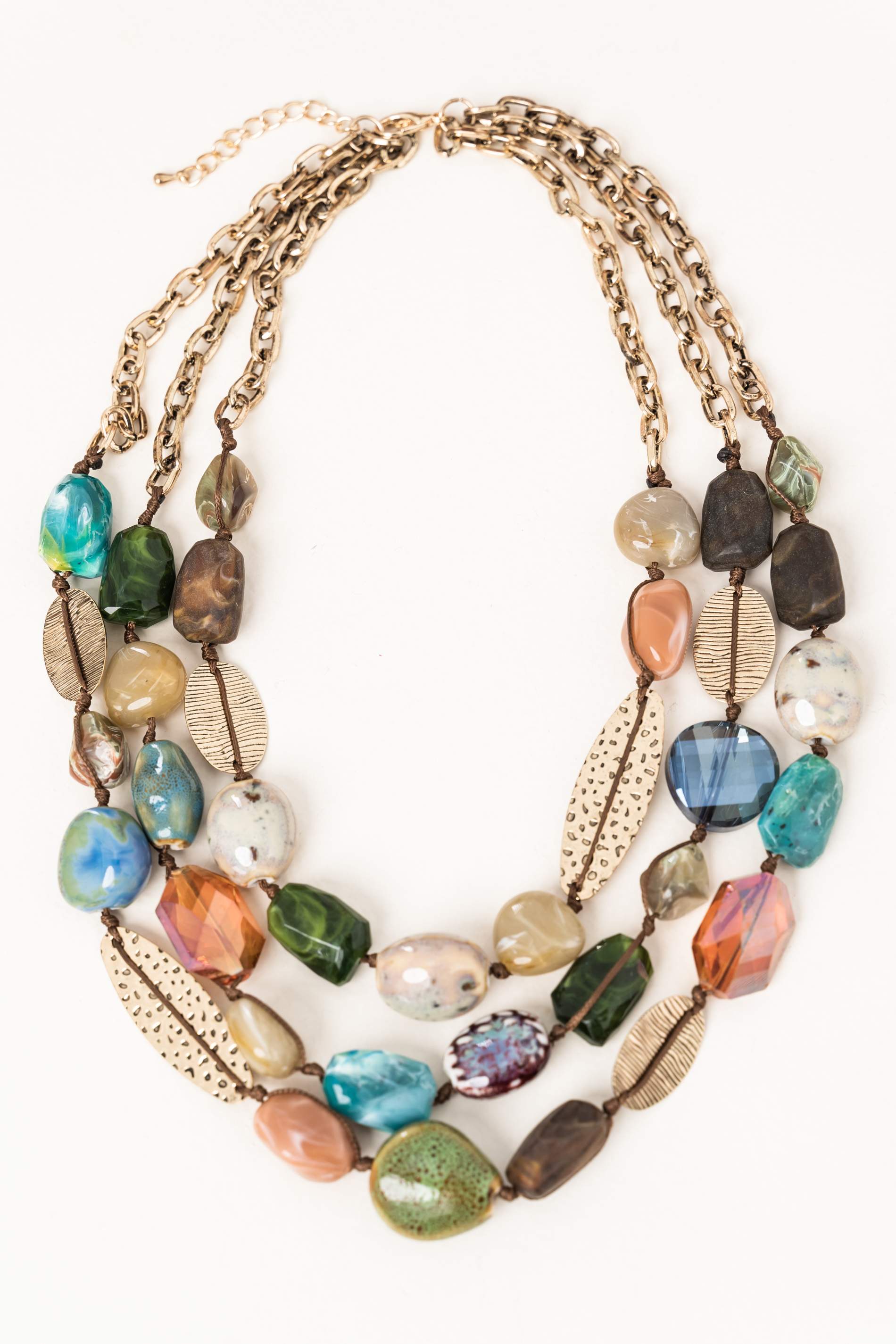 COLLAR LARGO PIEZAS CRISTAL
