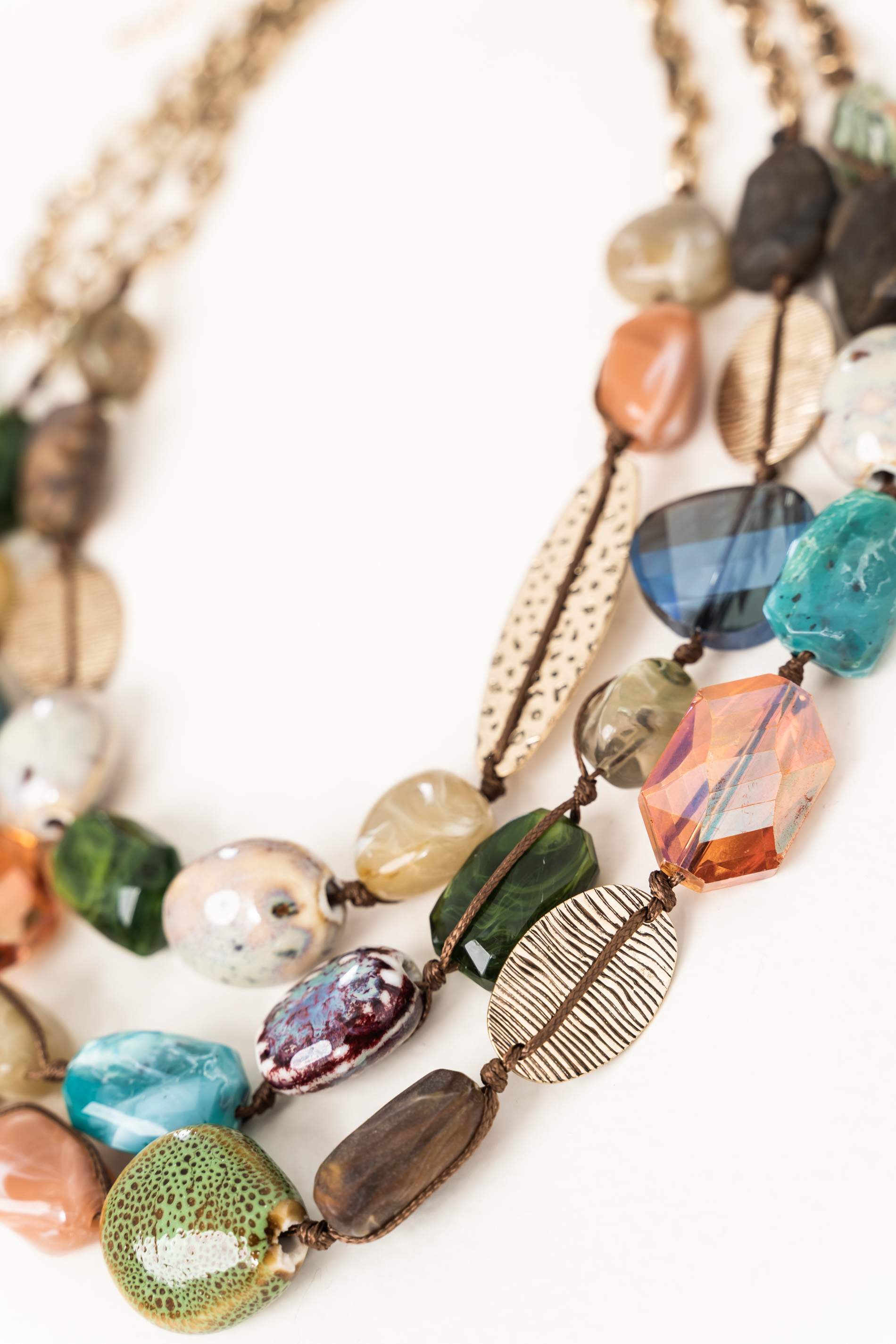 COLLAR LARGO PIEZAS CRISTAL