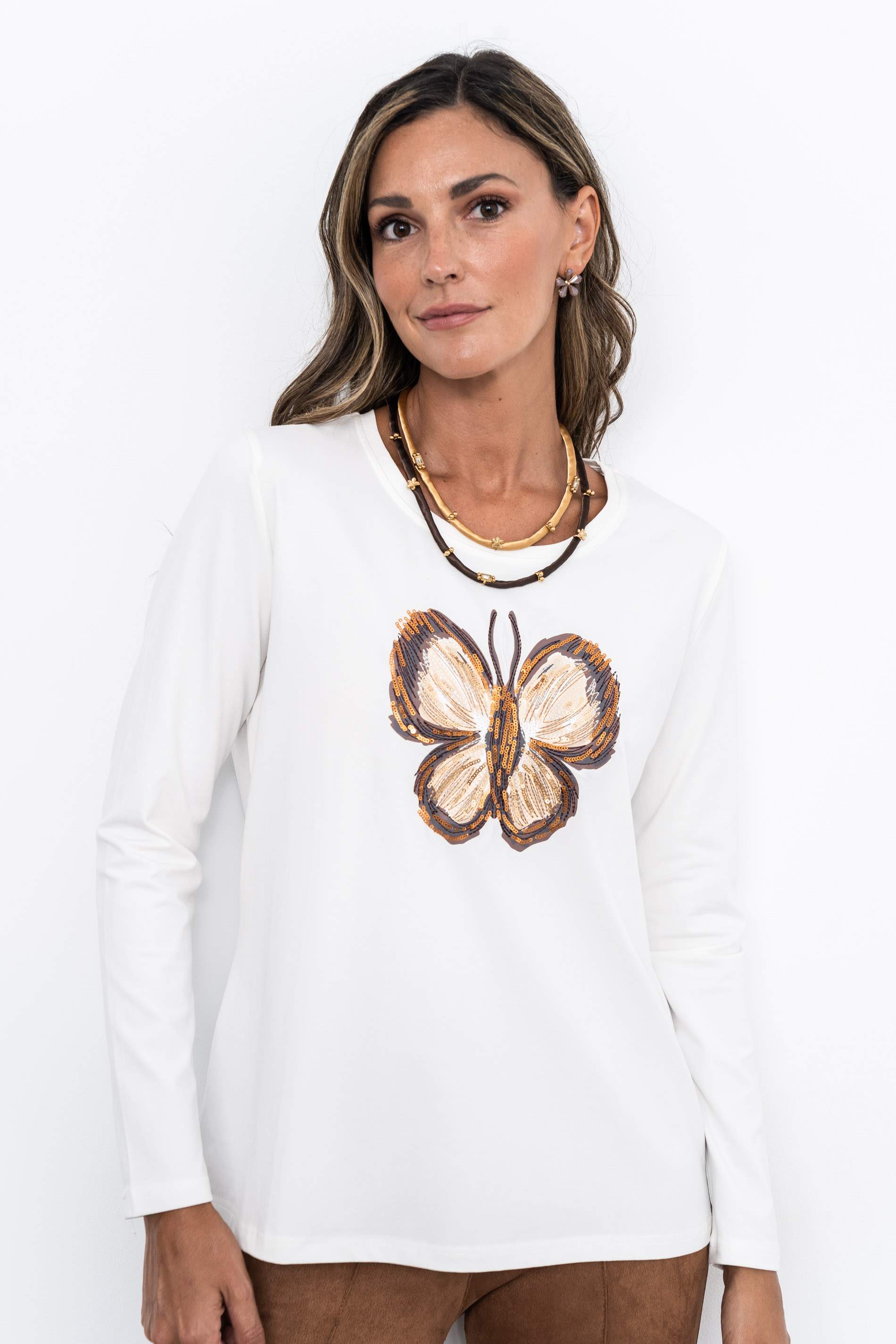 CAMISETA MARIPOSA CRUDO