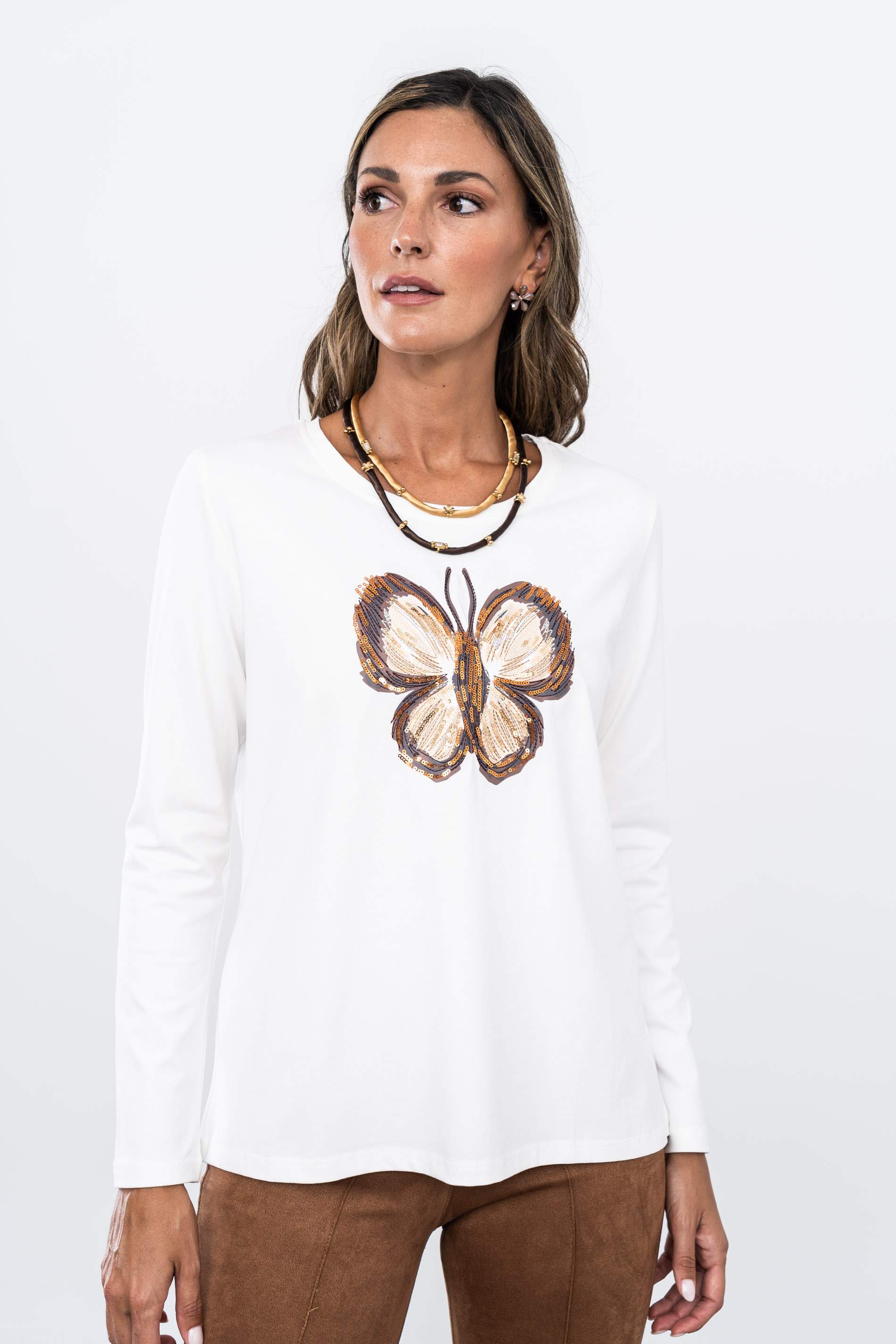 CAMISETA MARIPOSA CRUDO