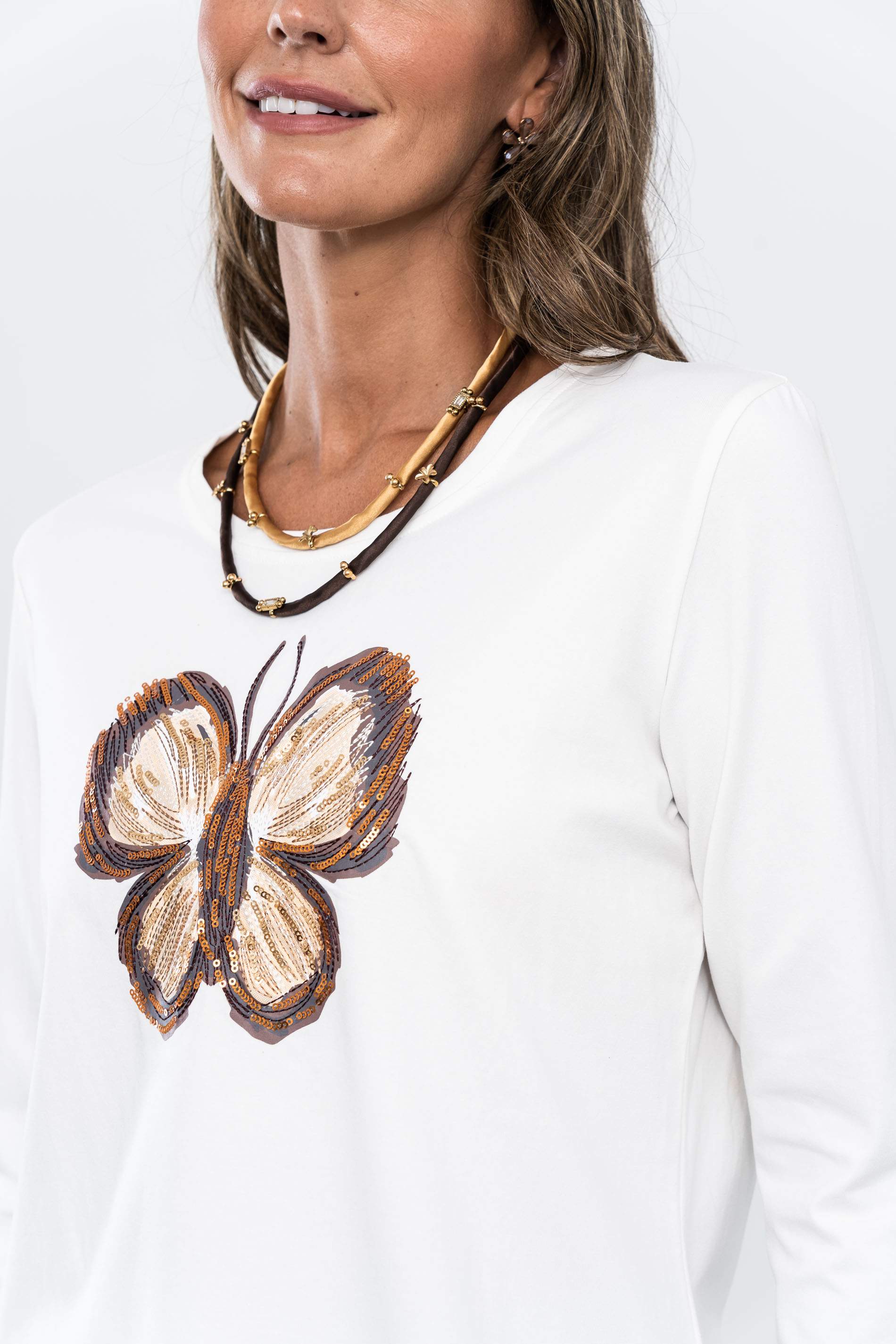 CAMISETA MARIPOSA CRUDO