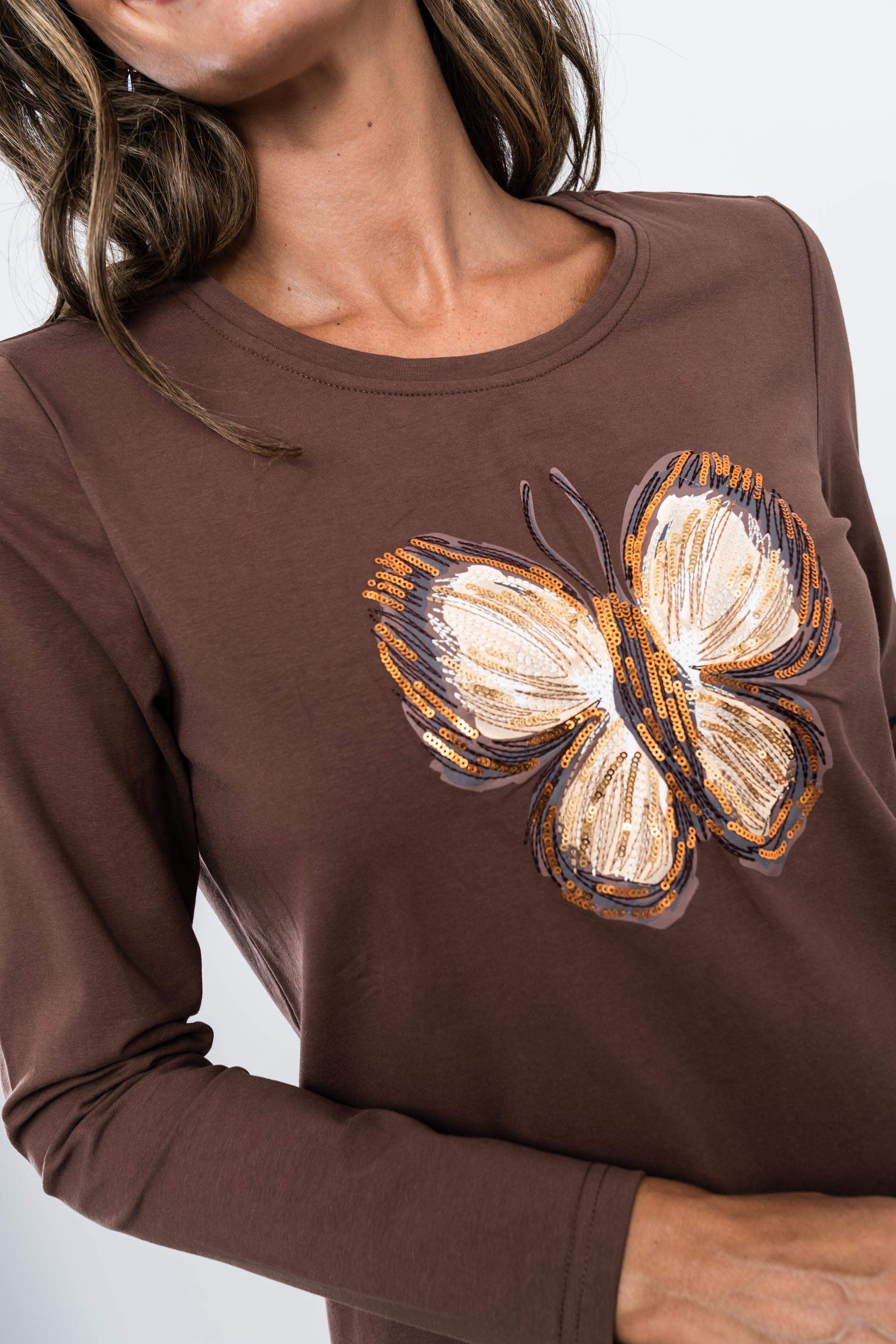 CAMISETA MARIPOSA CHOCOLATE