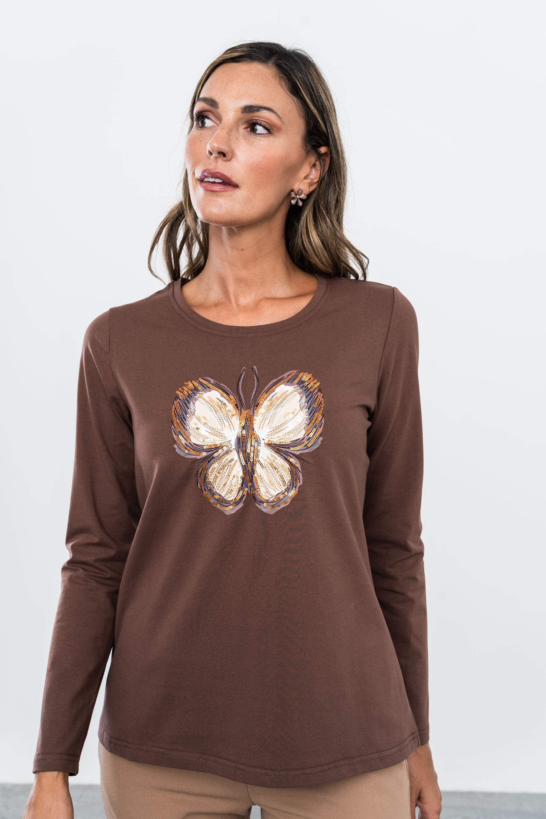CAMISETA MARIPOSA CHOCOLATE