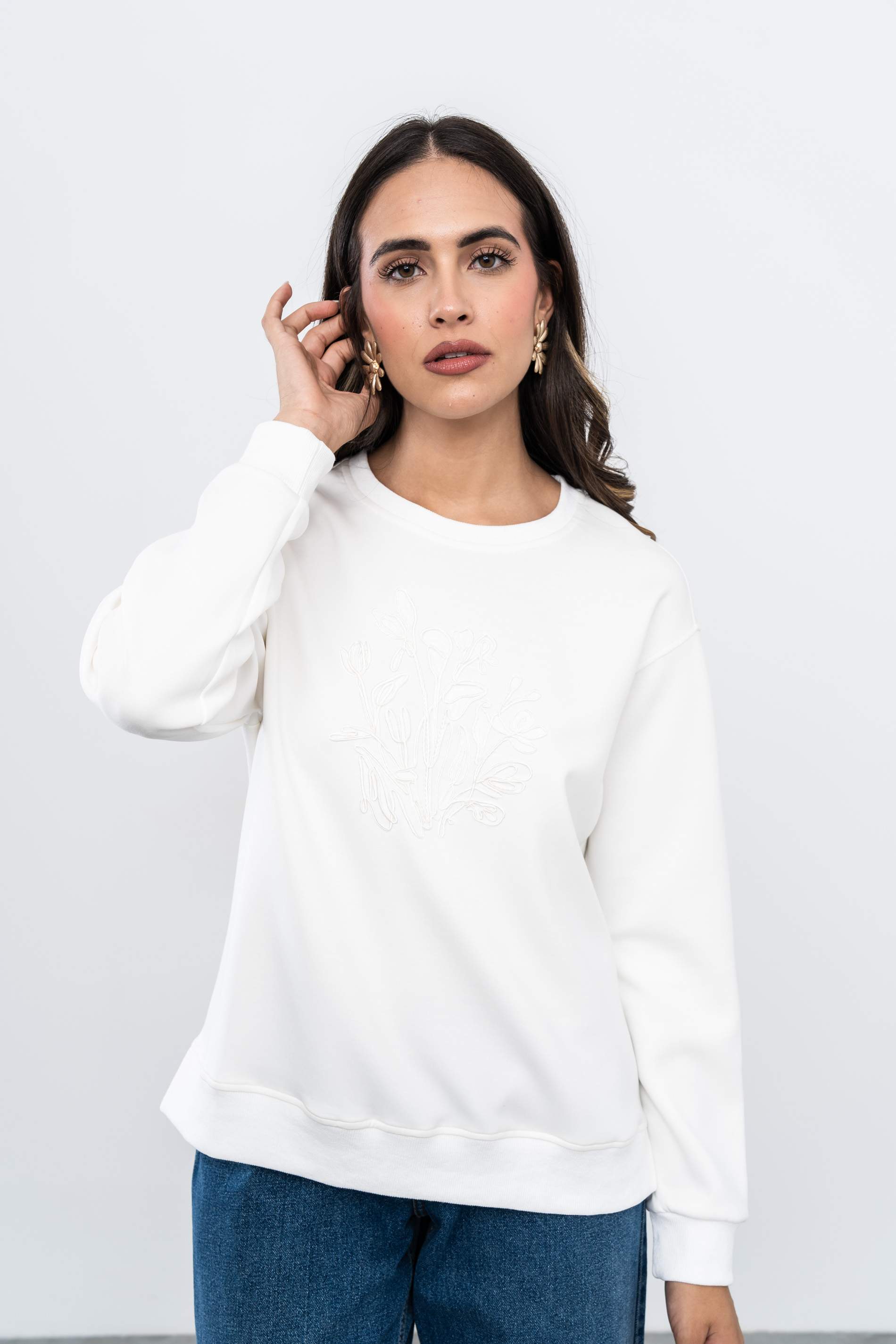 SUDADERA DETALLE CORDÓN CRUDO
