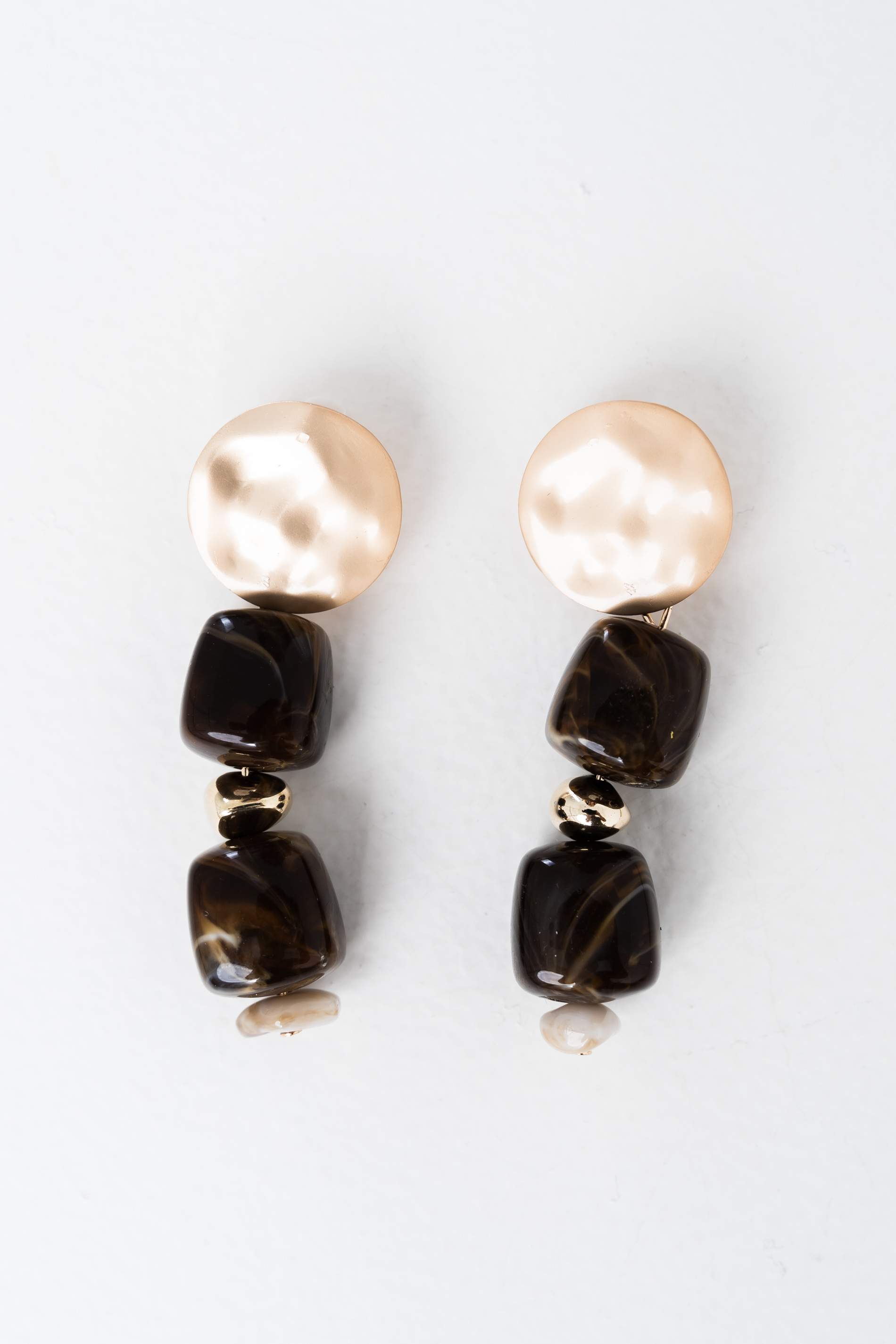 PENDIENTES PIEDRAS MARMOLEADAS